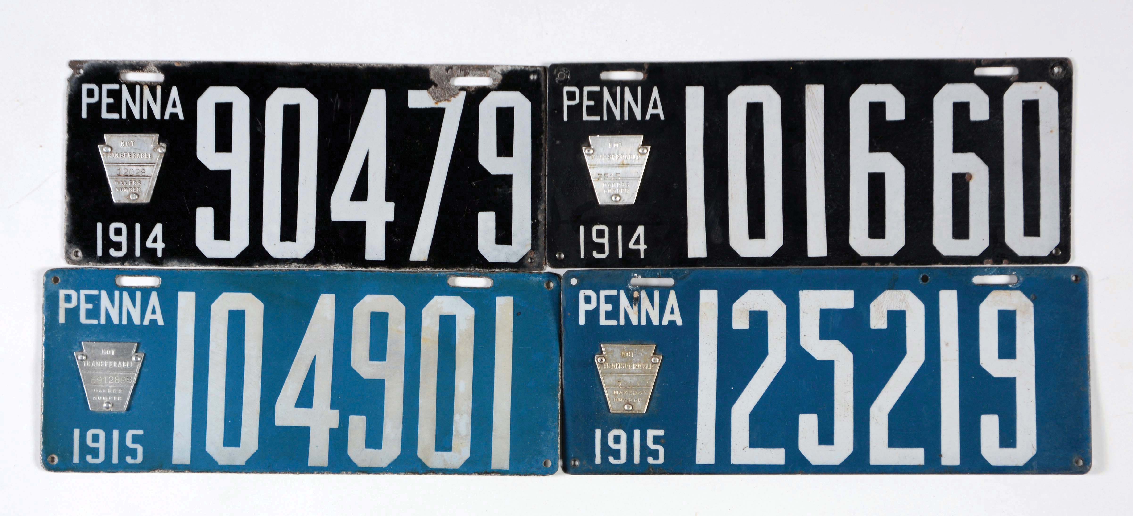 Lot Detail LOT OF 13 PENNSYLVANIA PORCELAIN LICENSE PLATES.