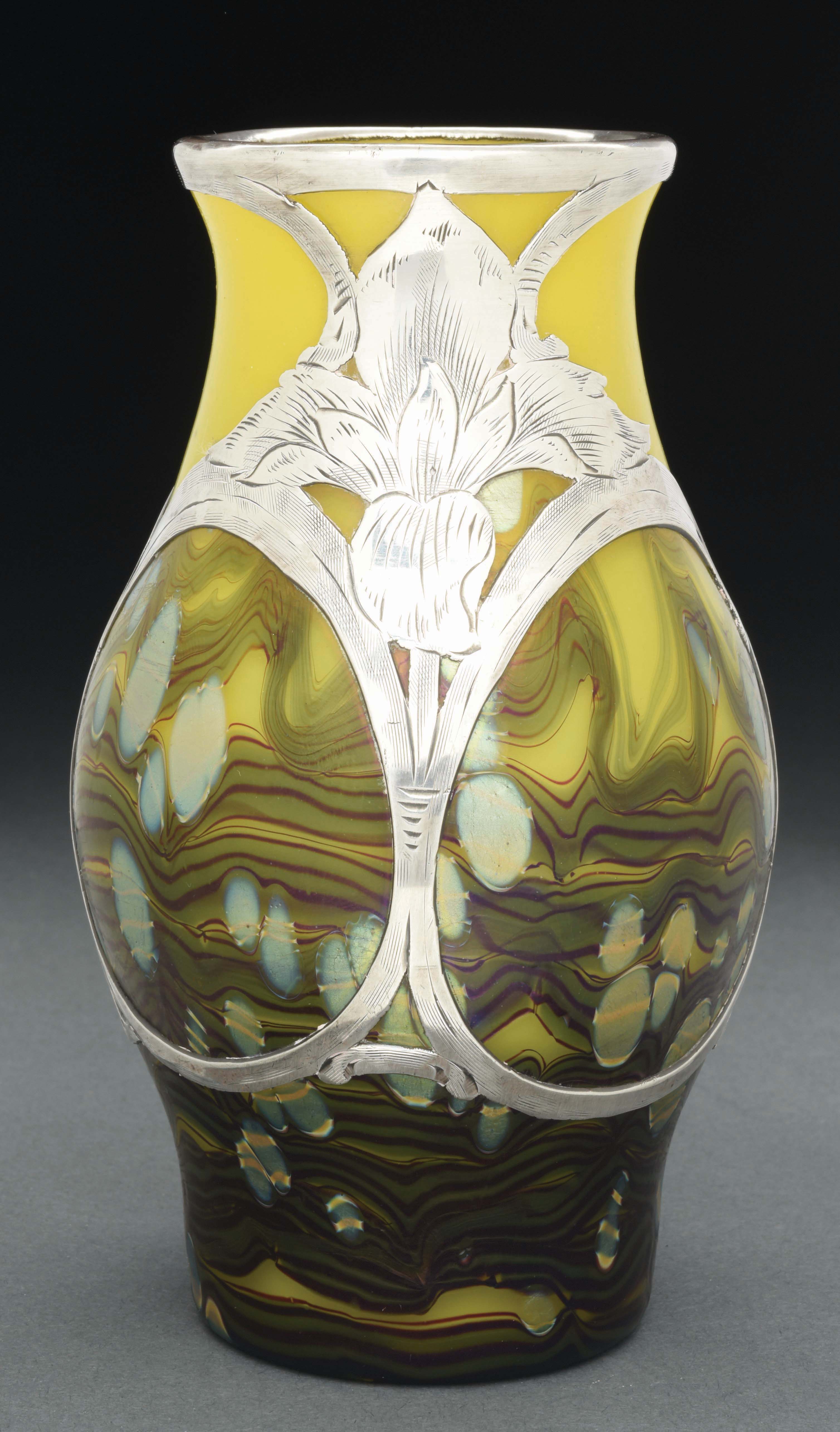 Lot Detail LOETZ CYTISUS SILVER OVERLAY VASE.