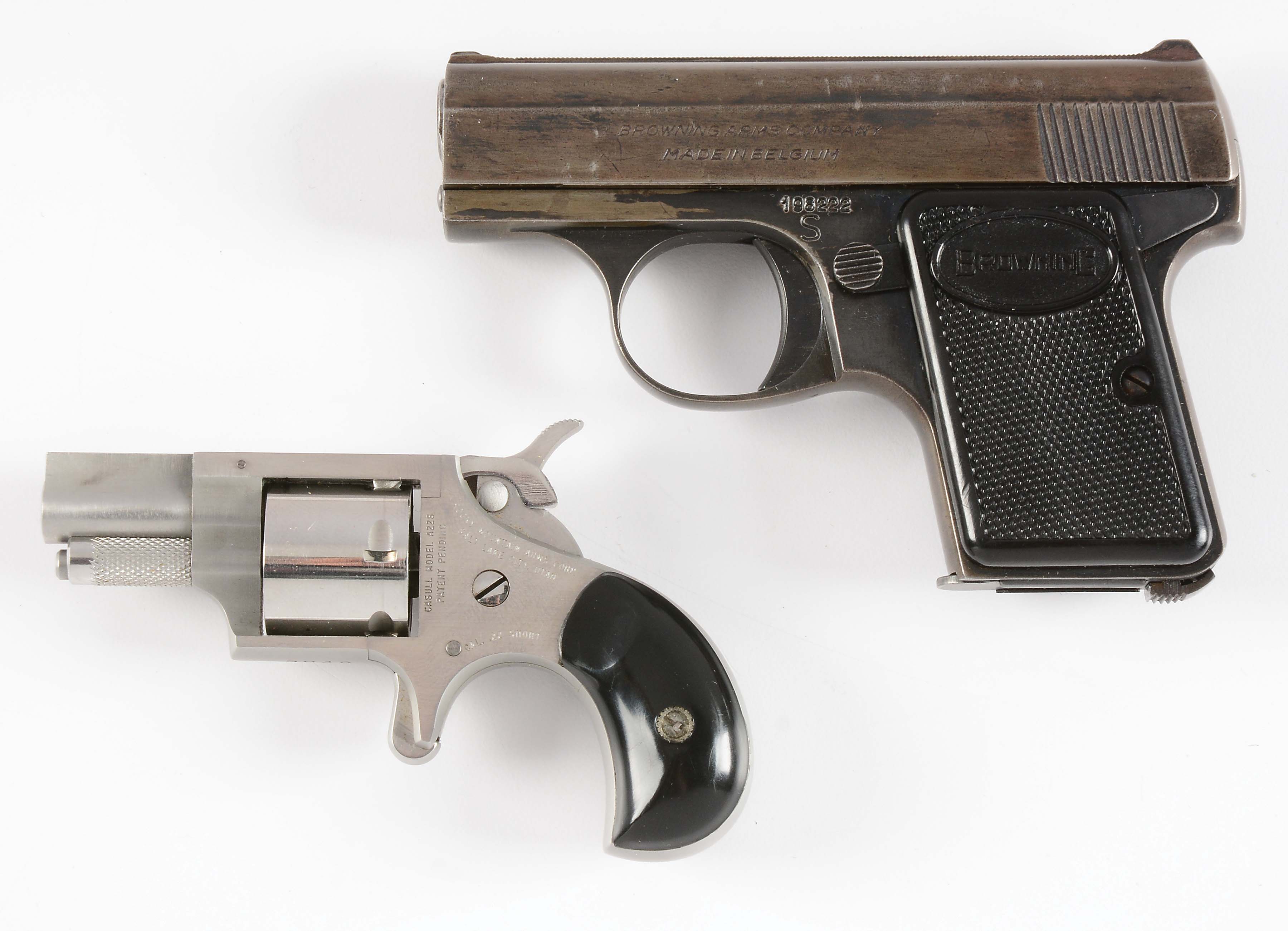 Lot Detail (M) LOT OF 2 POCKET PISTOLS FROM BROWNING AND CASULL.