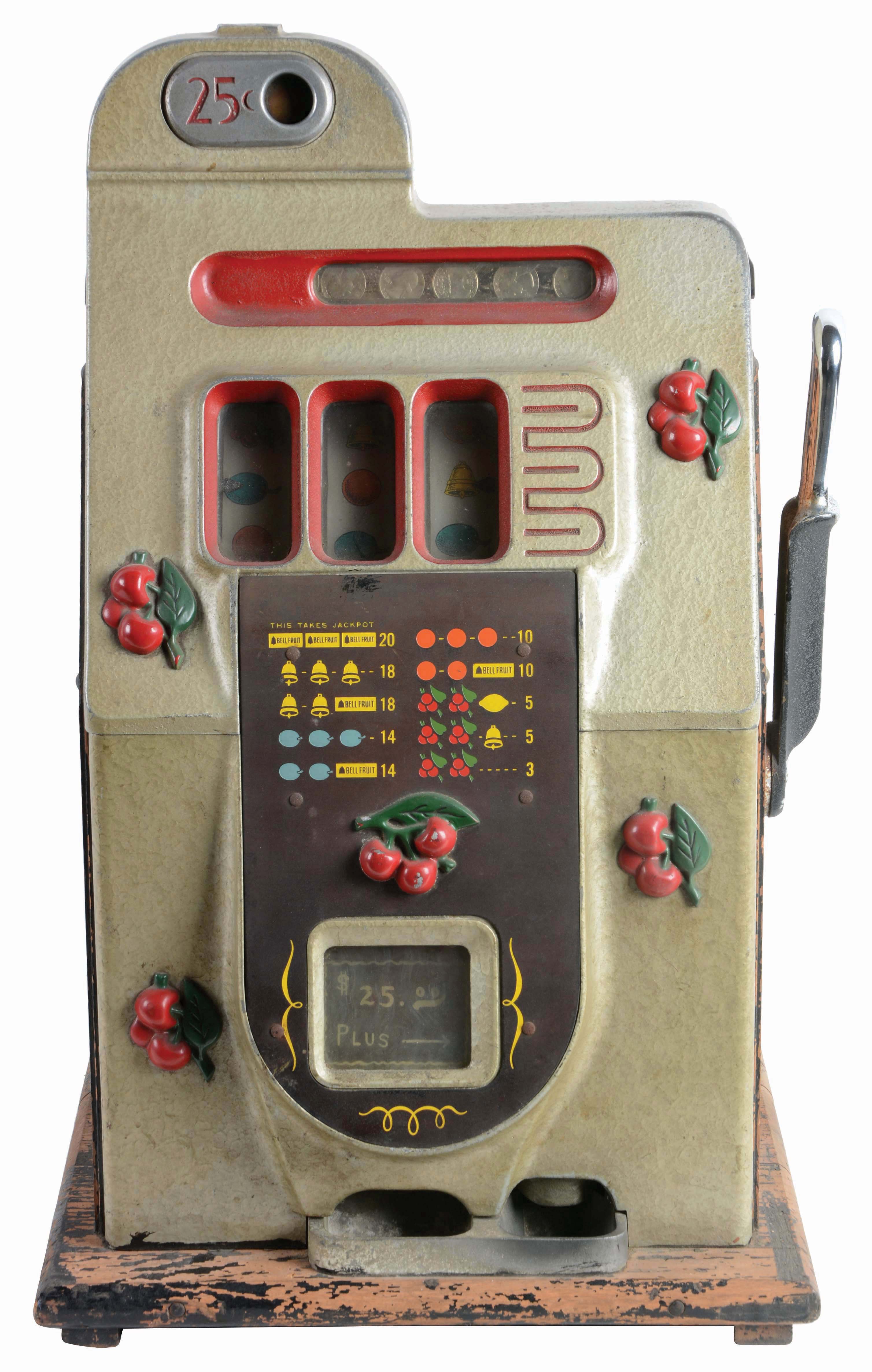 Lot Detail **25¢ MILLS NOVELTY CO. BLACK CHERRY SLOT MACHINE.