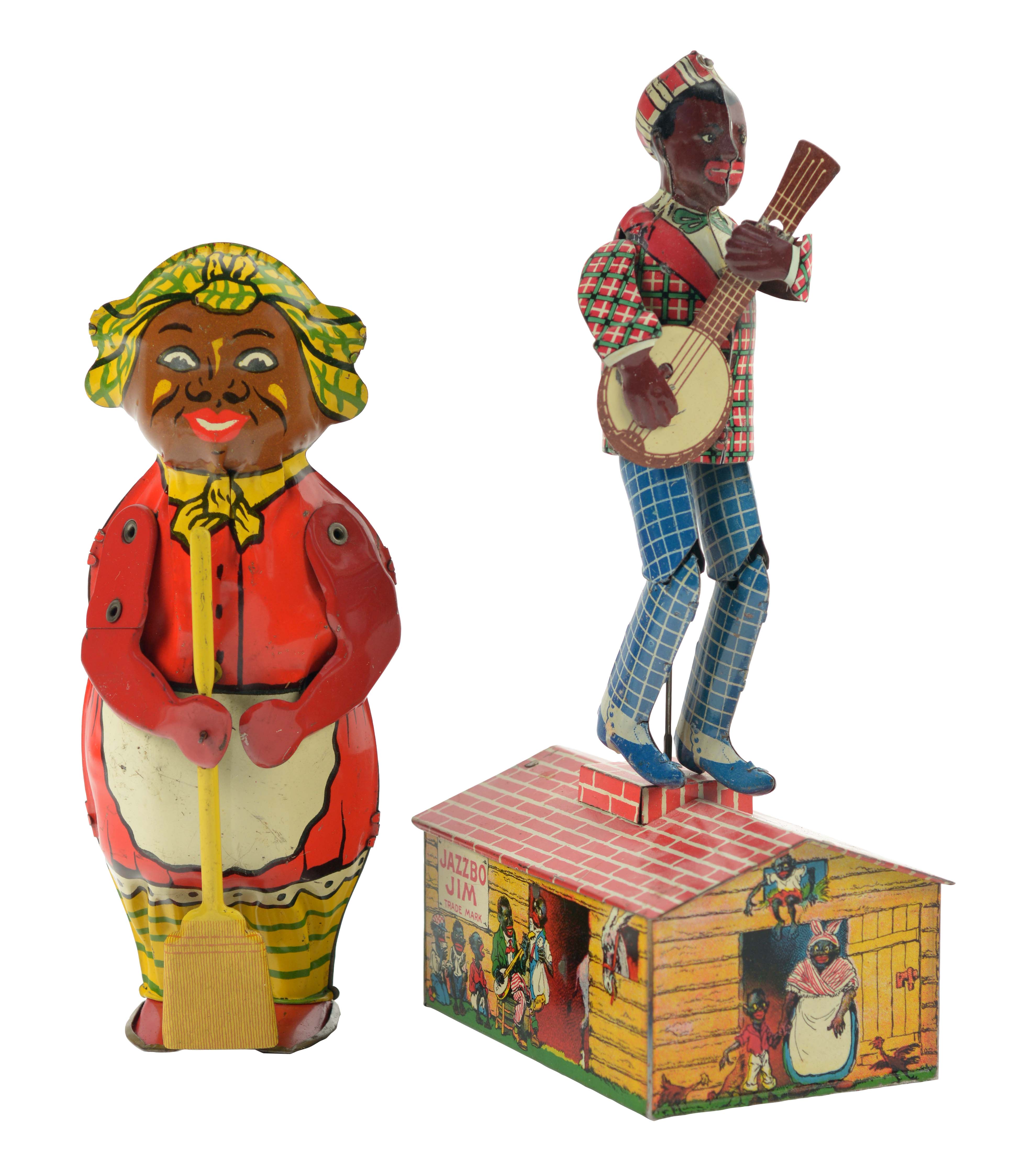 Lot Detail LOT OF 2TIN LITHO AMERICAN MADE AFRICANAMERICAN THEMED TOYS.
