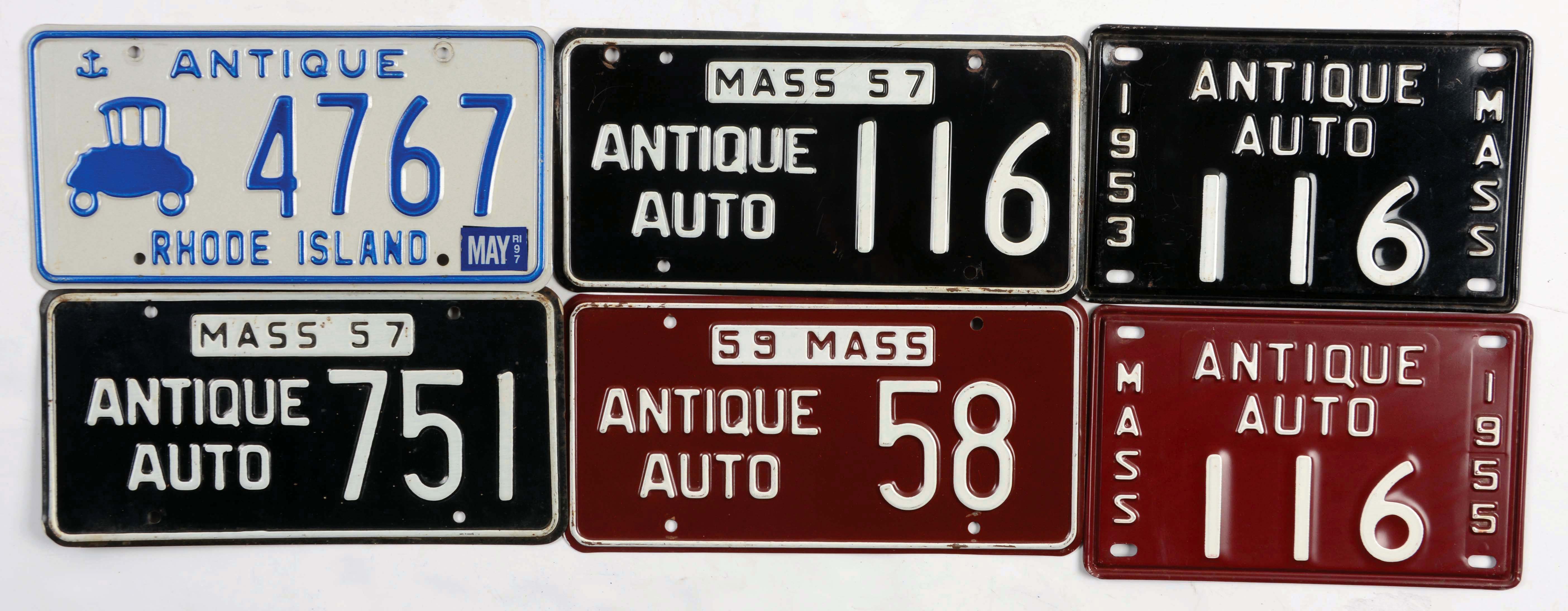 Lot Detail LOT OF 13 ANTIQUE AUTO LICENSE PLATES.