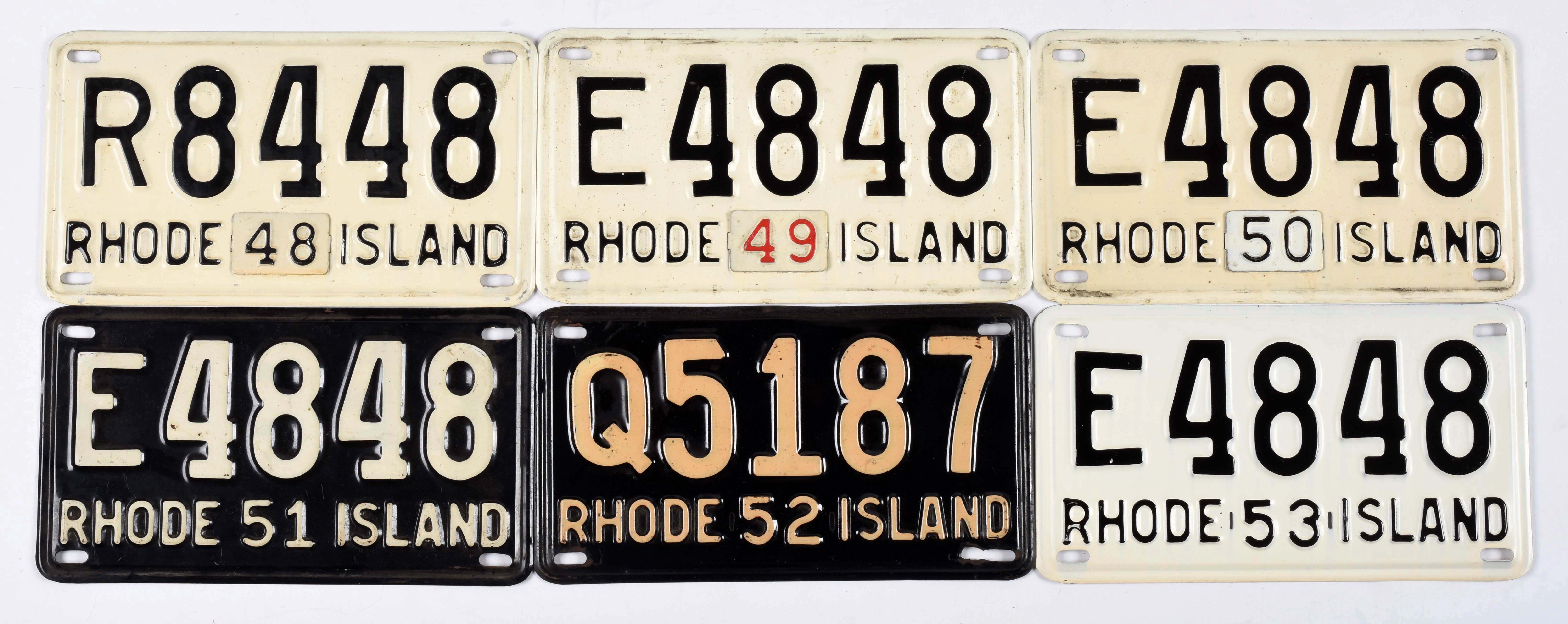 Lot Detail LARGE LOT OF RHODE ISLAND LICENSE PLATES.