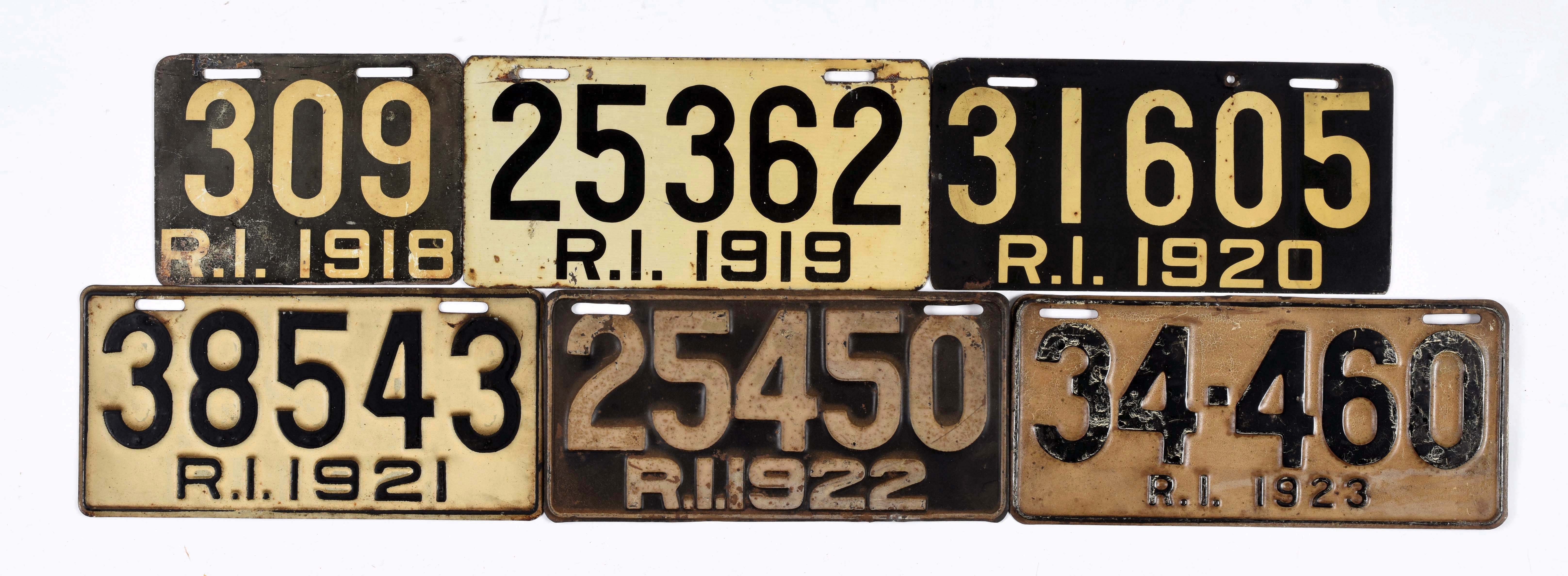 Lot Detail LARGE LOT OF RHODE ISLAND LICENSE PLATES.