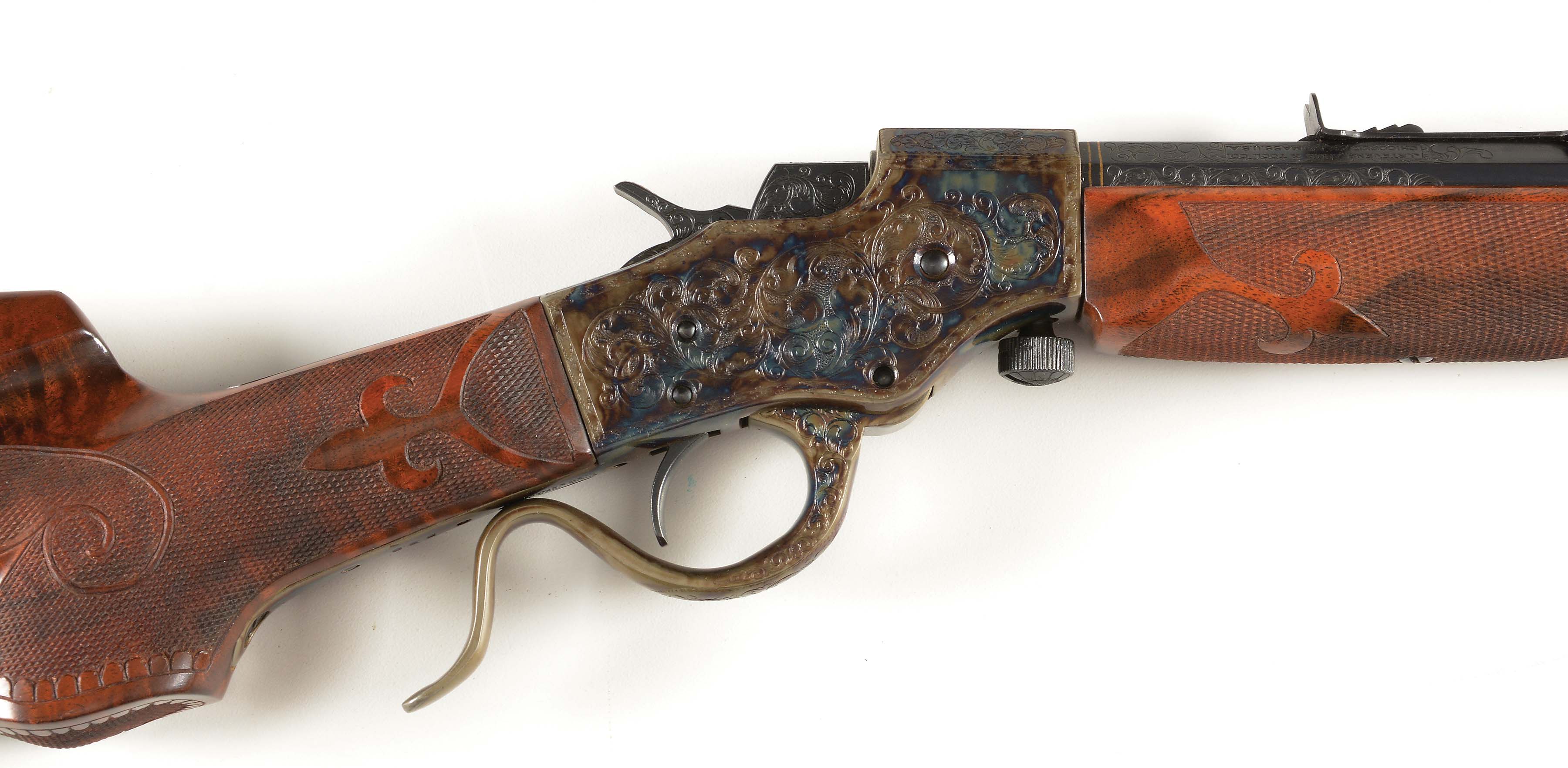 Lot Detail (C) CUSTOM DELUXE ENGRAVED STEVENS MODEL 1915 FALLING