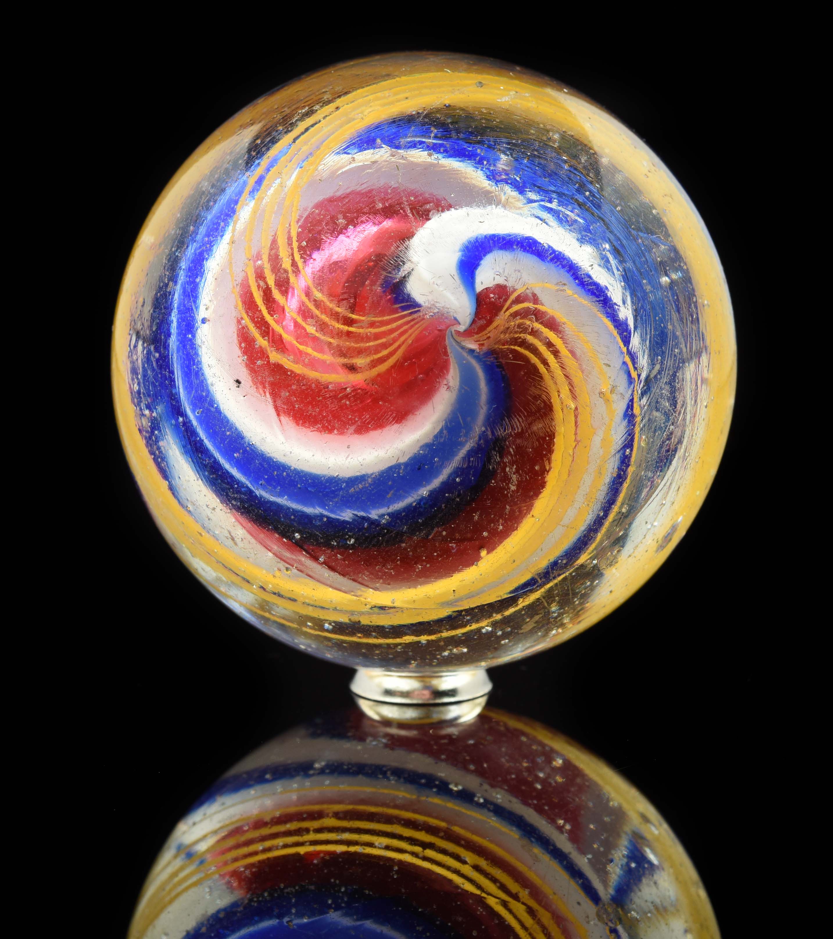 Lot Detail LARGE SINGLE RIBBON SWIRL MARBLE.