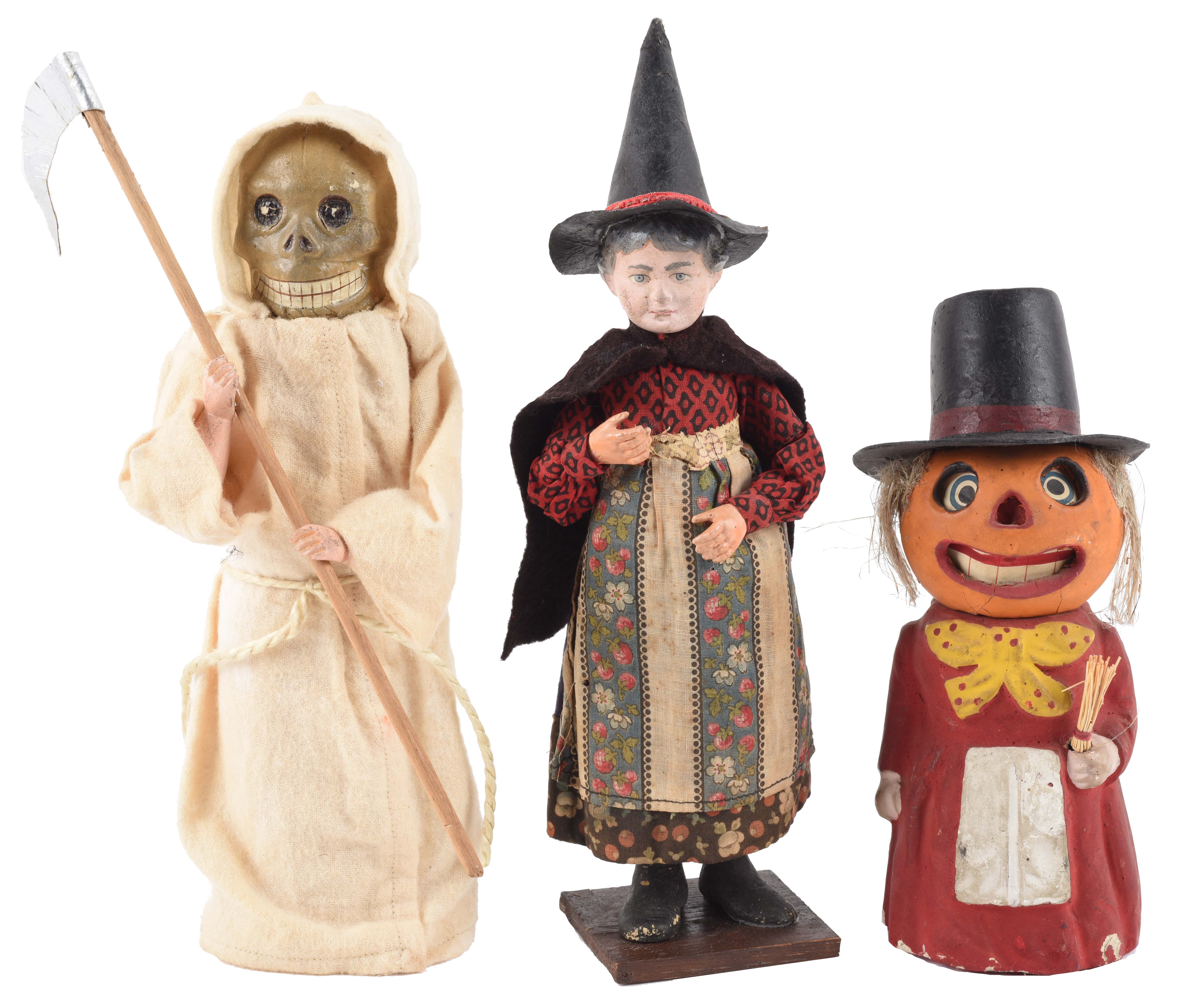 Lot Detail LOT OF 3 VINTAGE HALLOWEEN CANDY CONTAINERS.