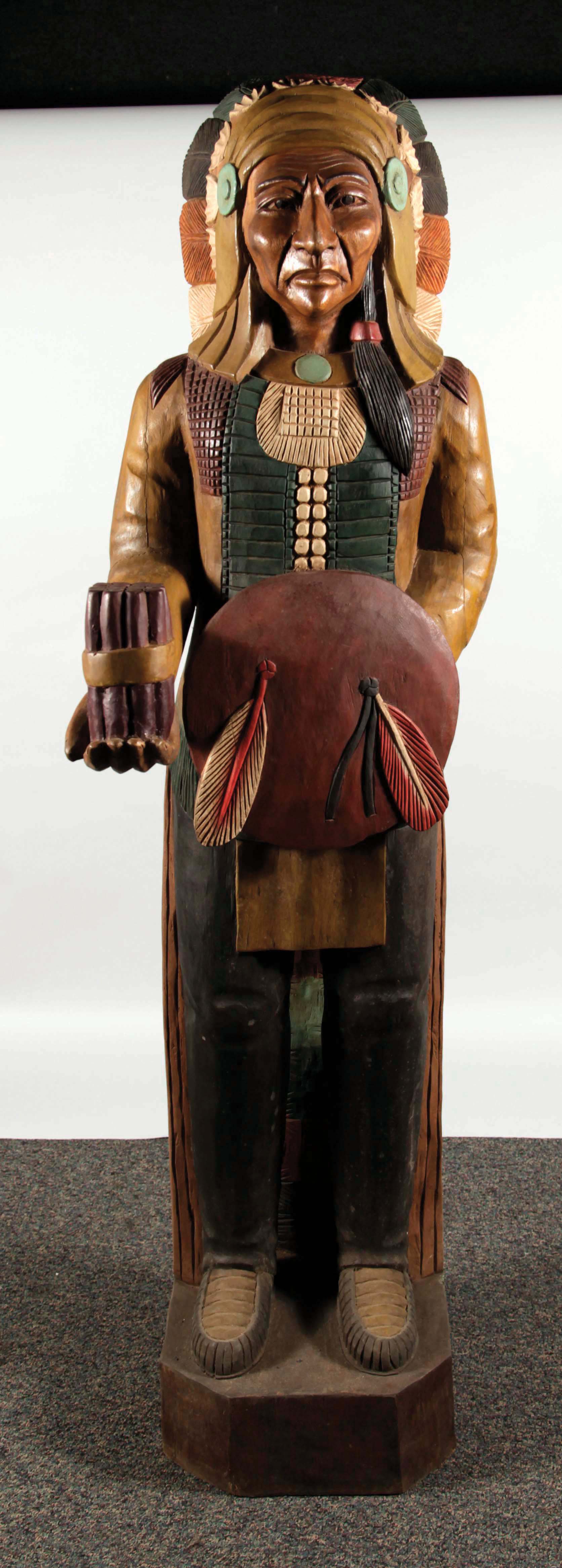 Lot Detail CARVED WOOD CIGAR STORE INDIAN.