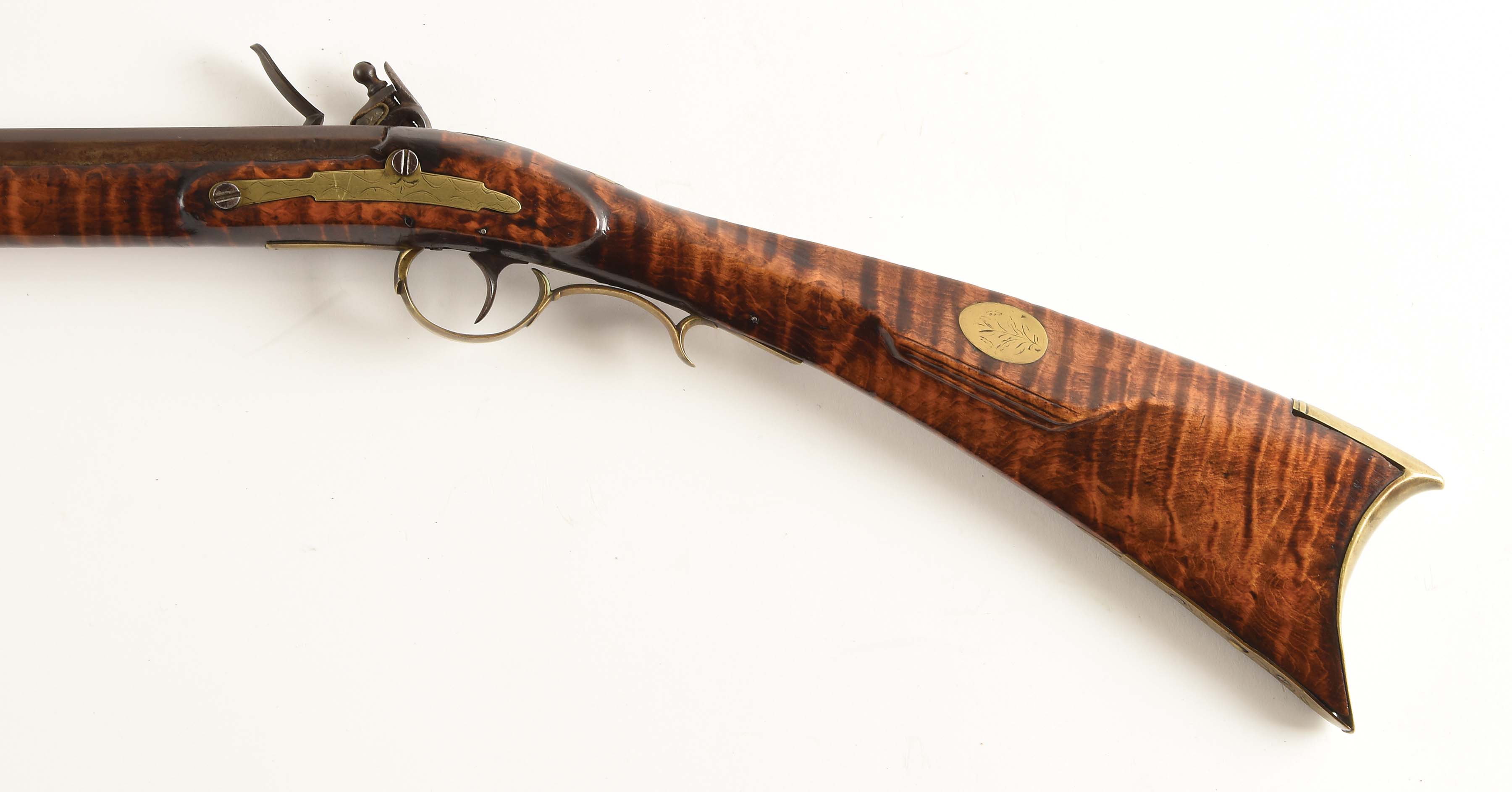 Lot Detail (A) FULLSTOCK LEHIGH COUNTY FLINTLOCK KENTUCKY LONG RIFLE.