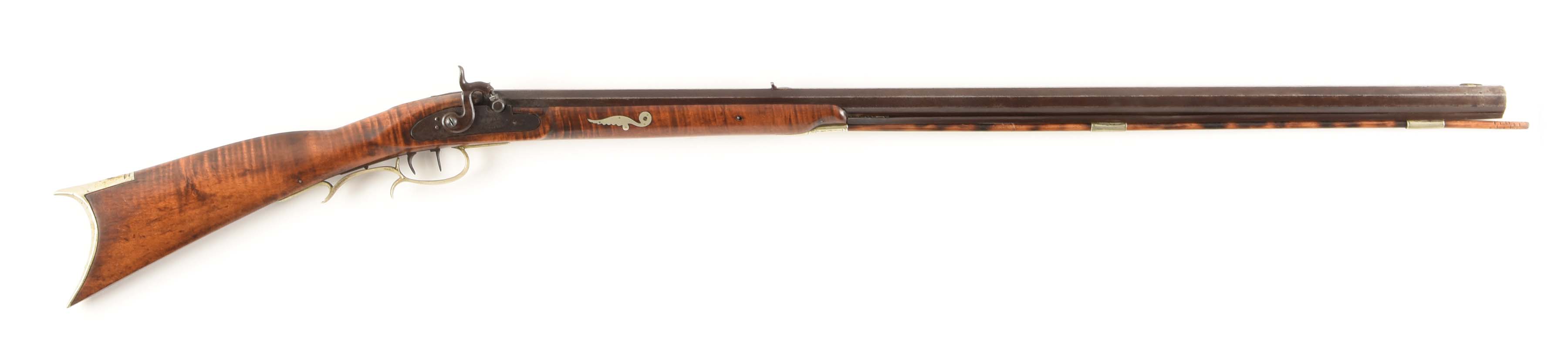 Signed Halfstock Percussion Rifle, Possibly William Wingert auctions