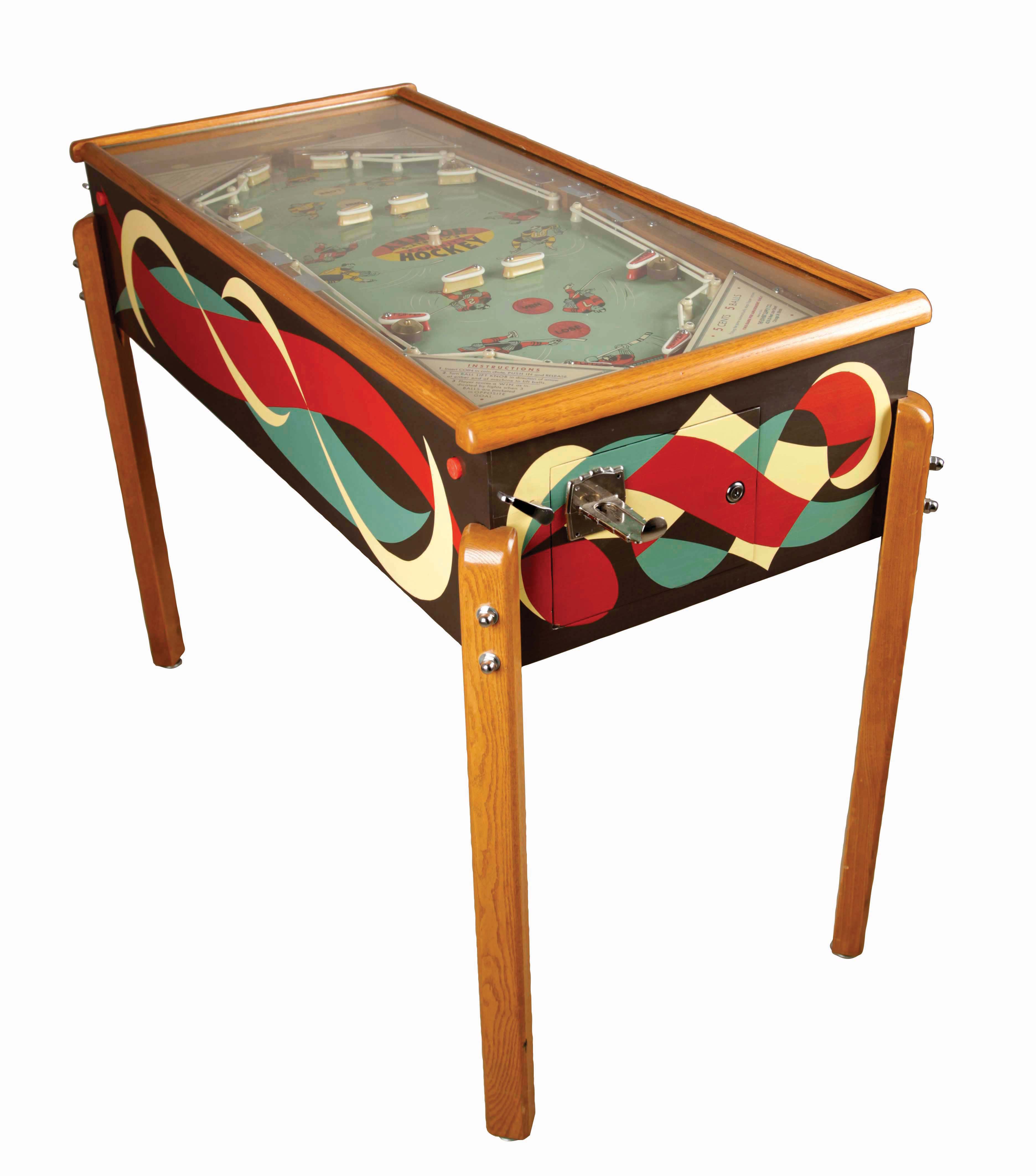 Lot Detail 5¢ EXHIBIT SUPPLY CO. ELECTRIC HOCKEY PINBALL MACHINE.
