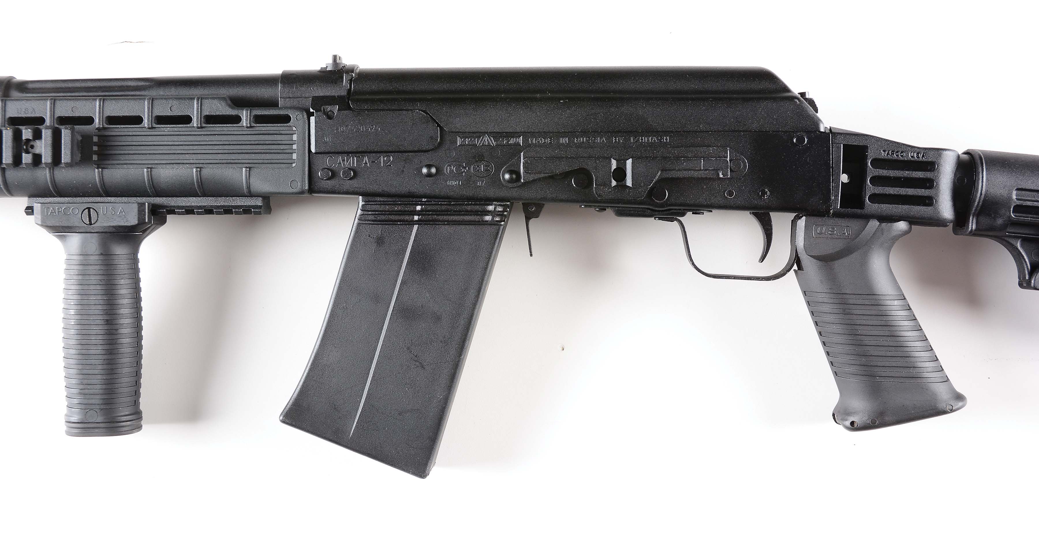 Lot Detail (M) SAIGA MODEL 12 SEMIAUTOMATIC SHOTGUN.