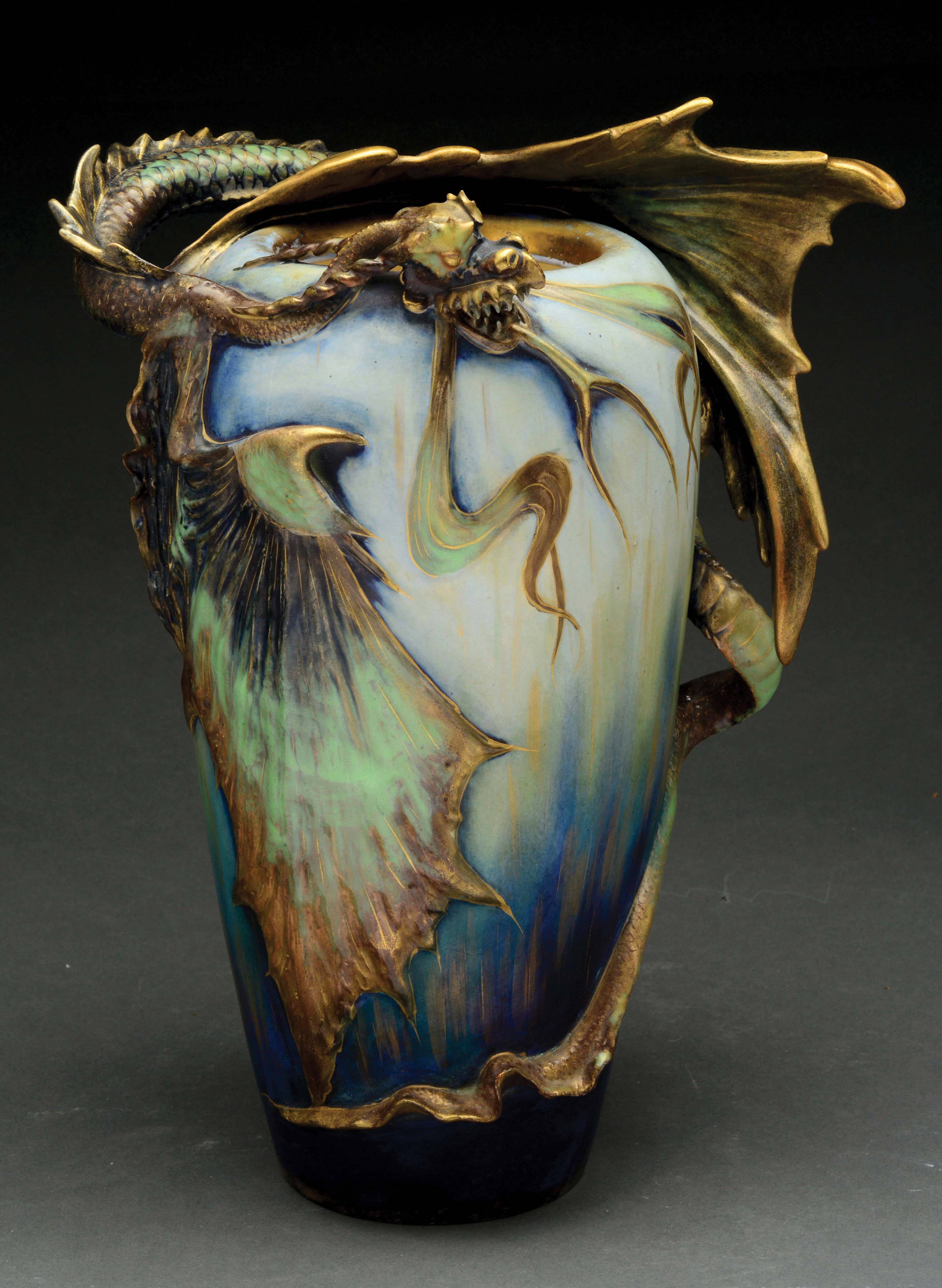 Lot Detail AMPHORA DRAGON VASE.