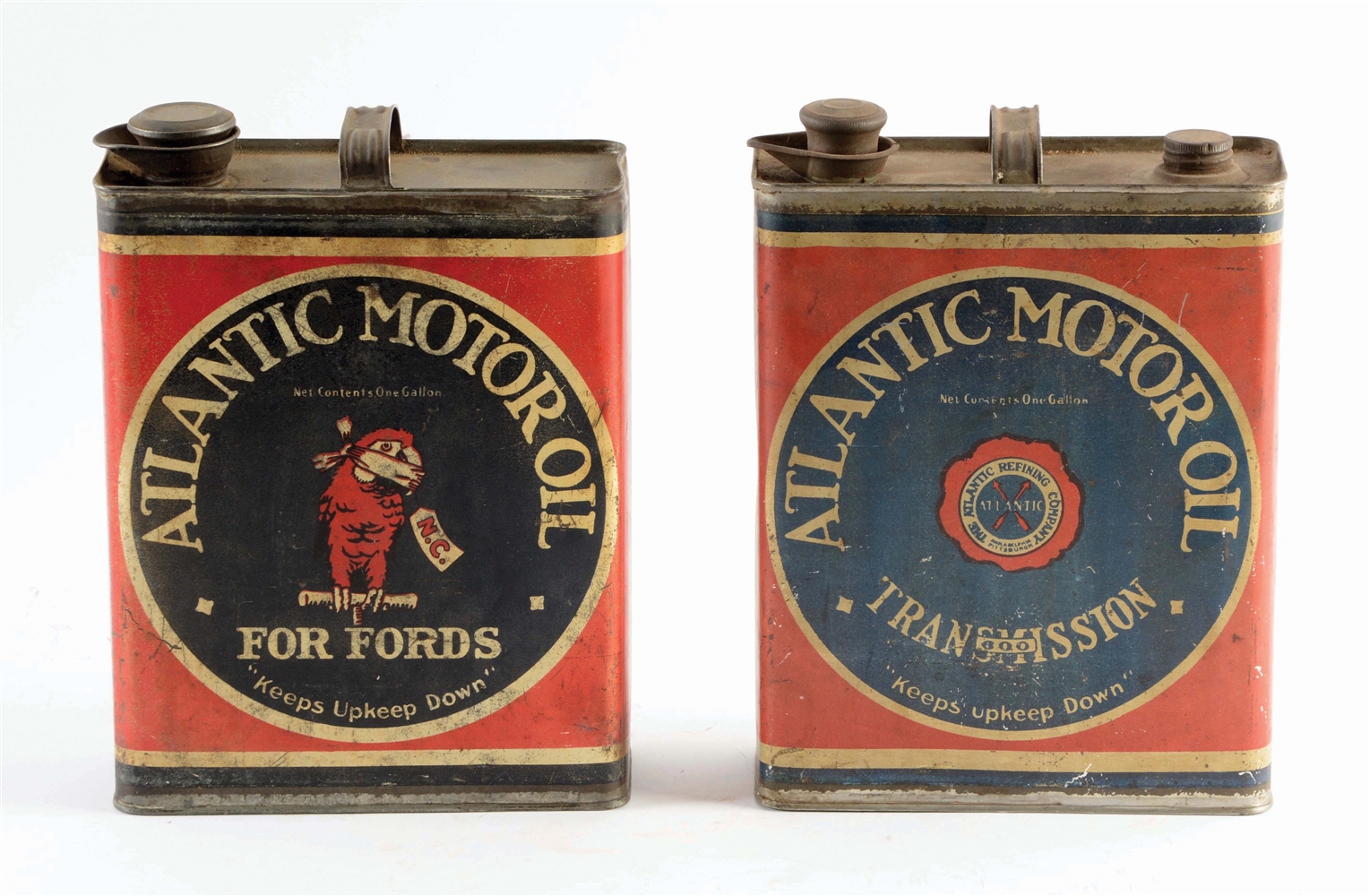 Lot Detail LOT OF TWO ATLANTIC MOTOR OIL ONE CANS.