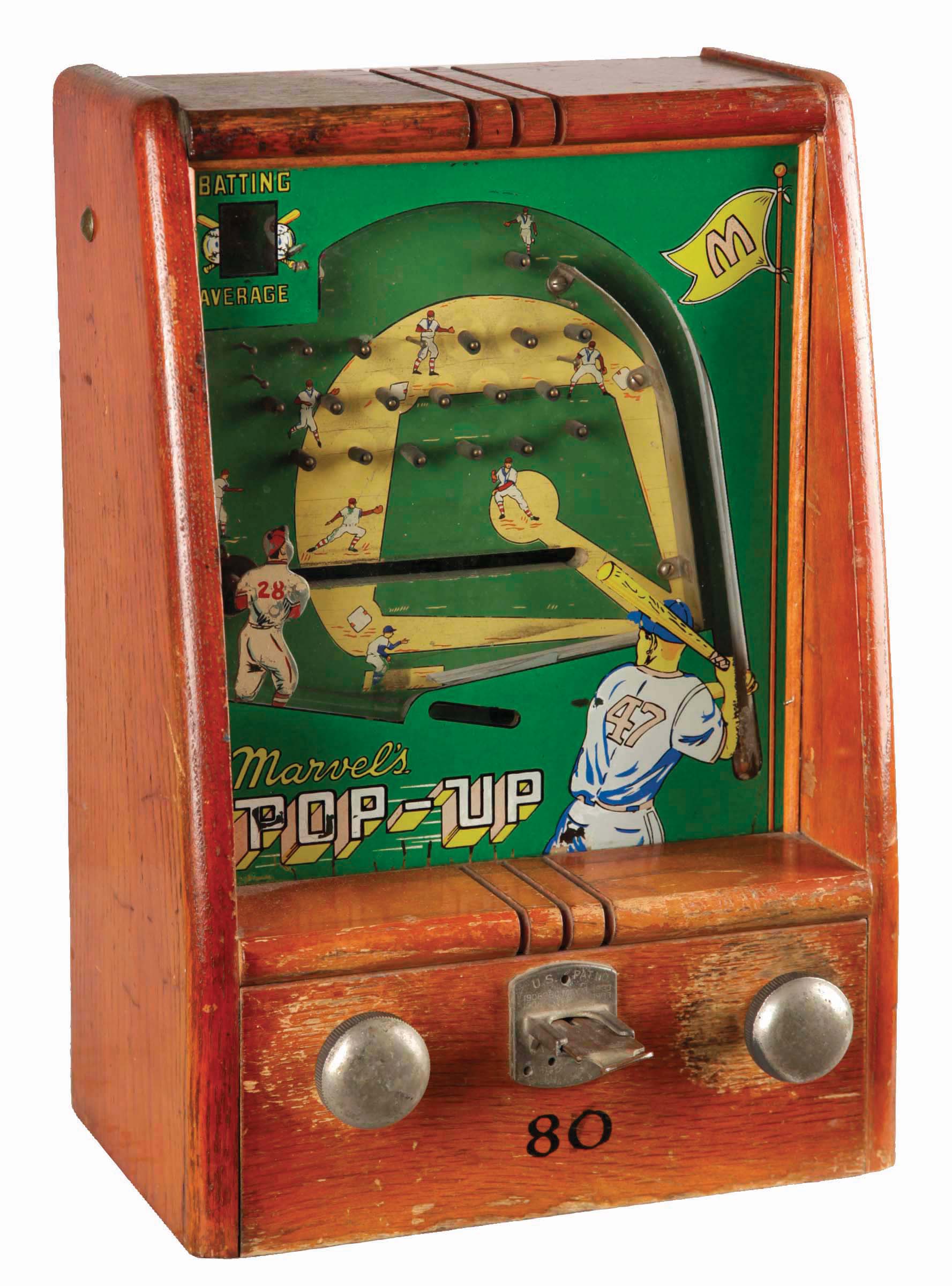 Lot Detail 1¢ MARVEL MFG. CO. POPUP ARCADE GAME.