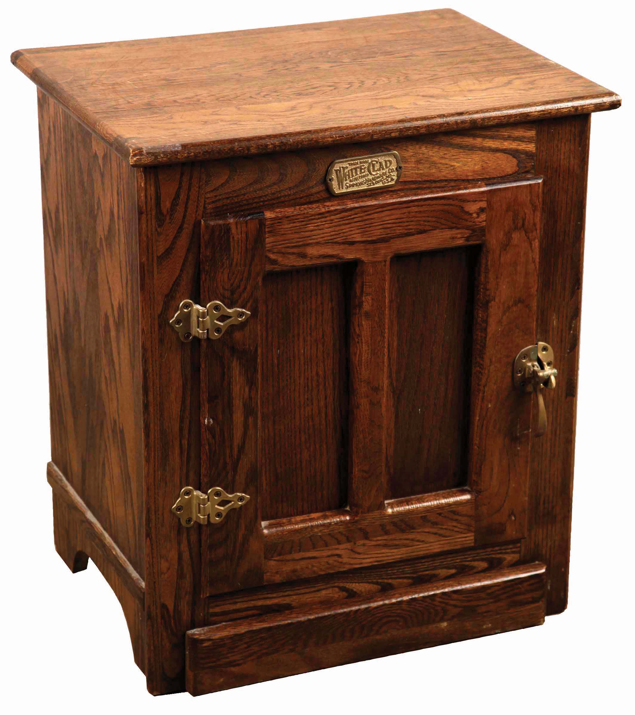 Lot Detail OAK SIMMONS HARDWARE CO. "WHITE CLAD" ICE BOX.