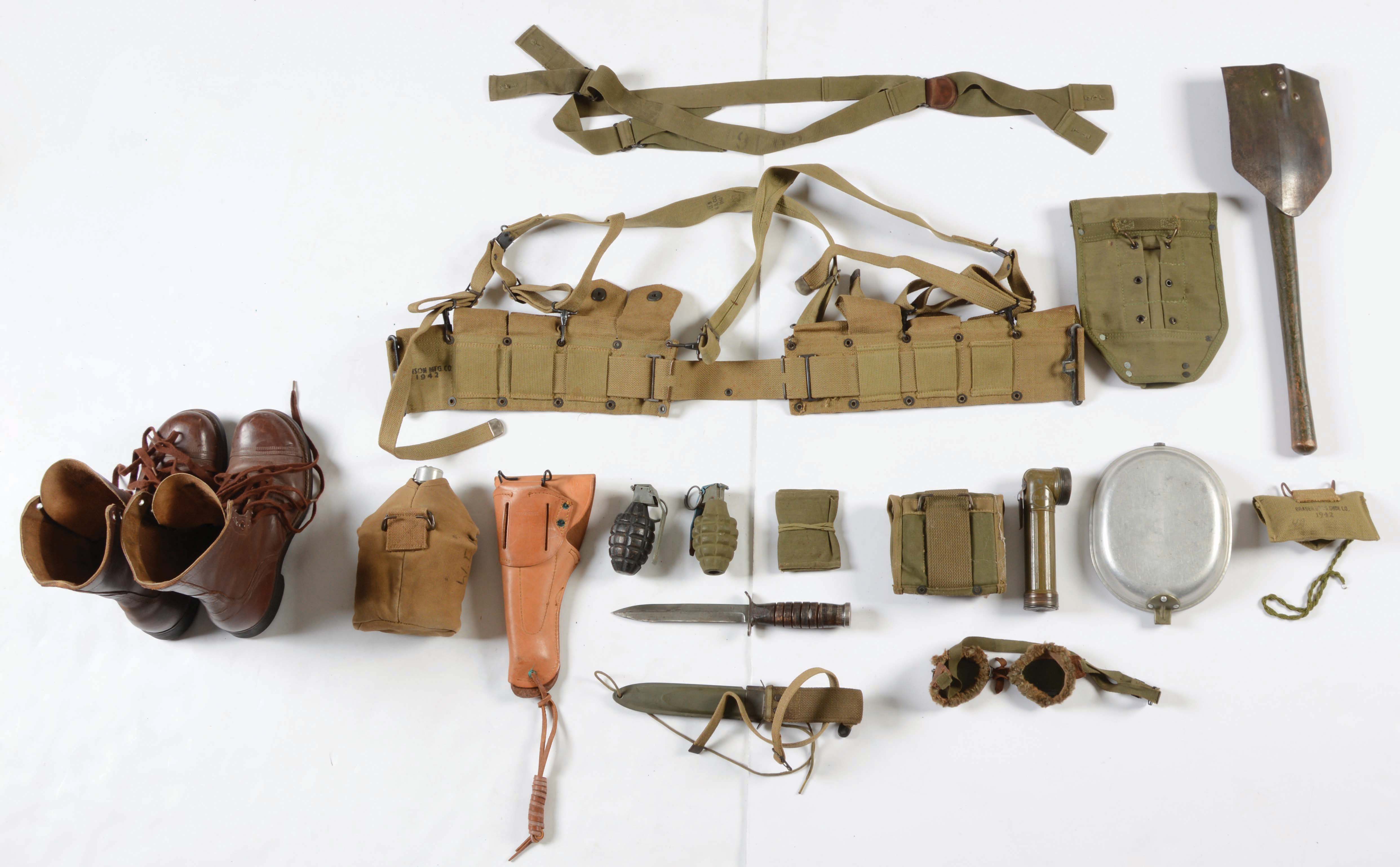 Lot Detail LOT OF WORLD WAR II PERIOD US MILITARY FIELD GEAR.