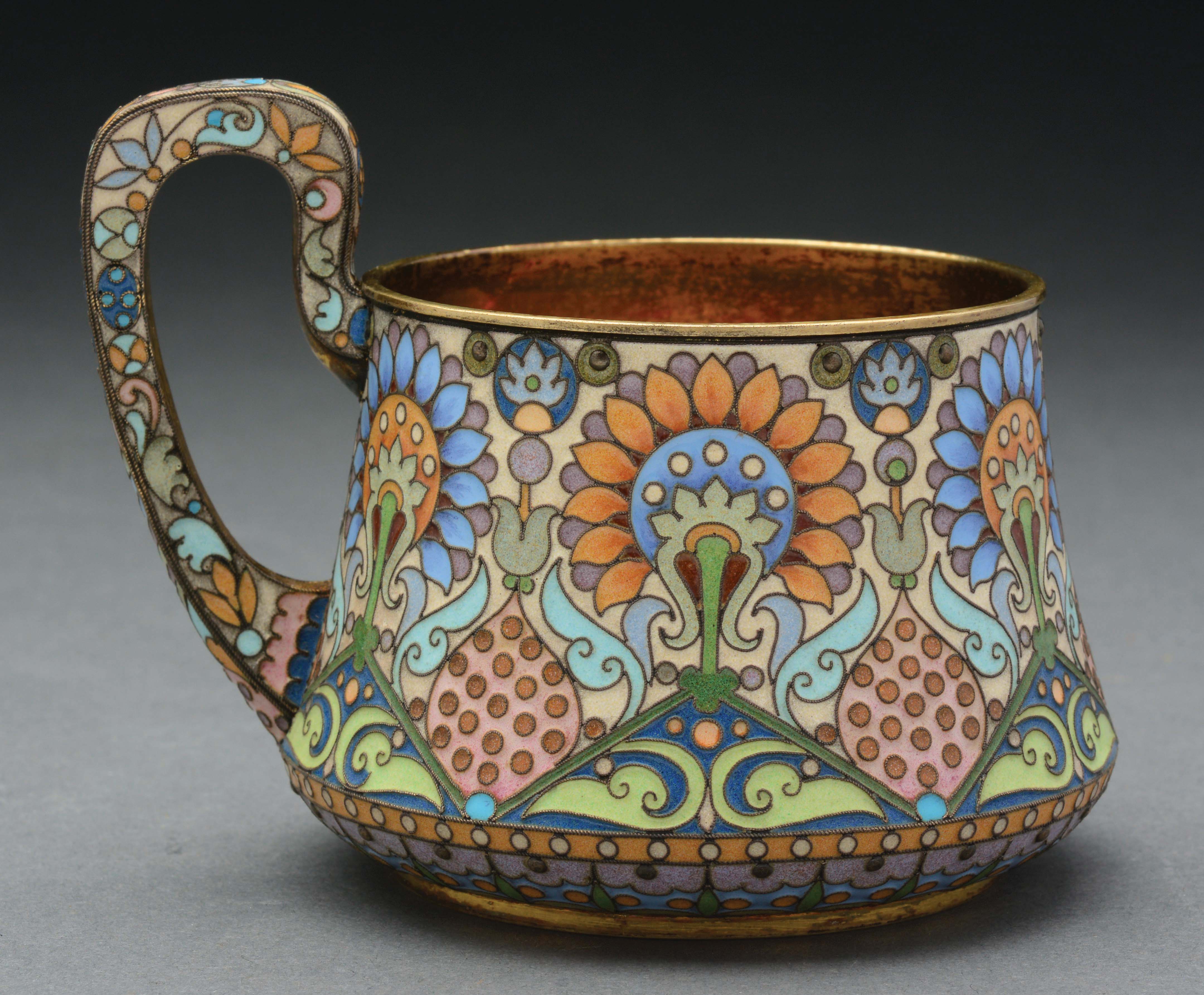 Lot Detail RUSSIAN ENAMEL WARE TEA CUP.