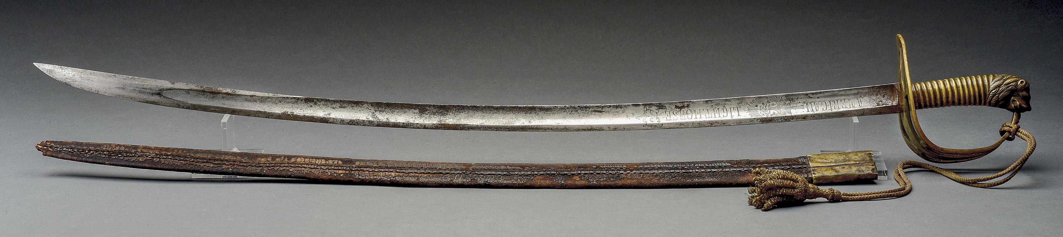 Lot Detail AMERICAN LIGHT HORSE CAVALRY SWORD WITH ORIGINAL SCABBARD
