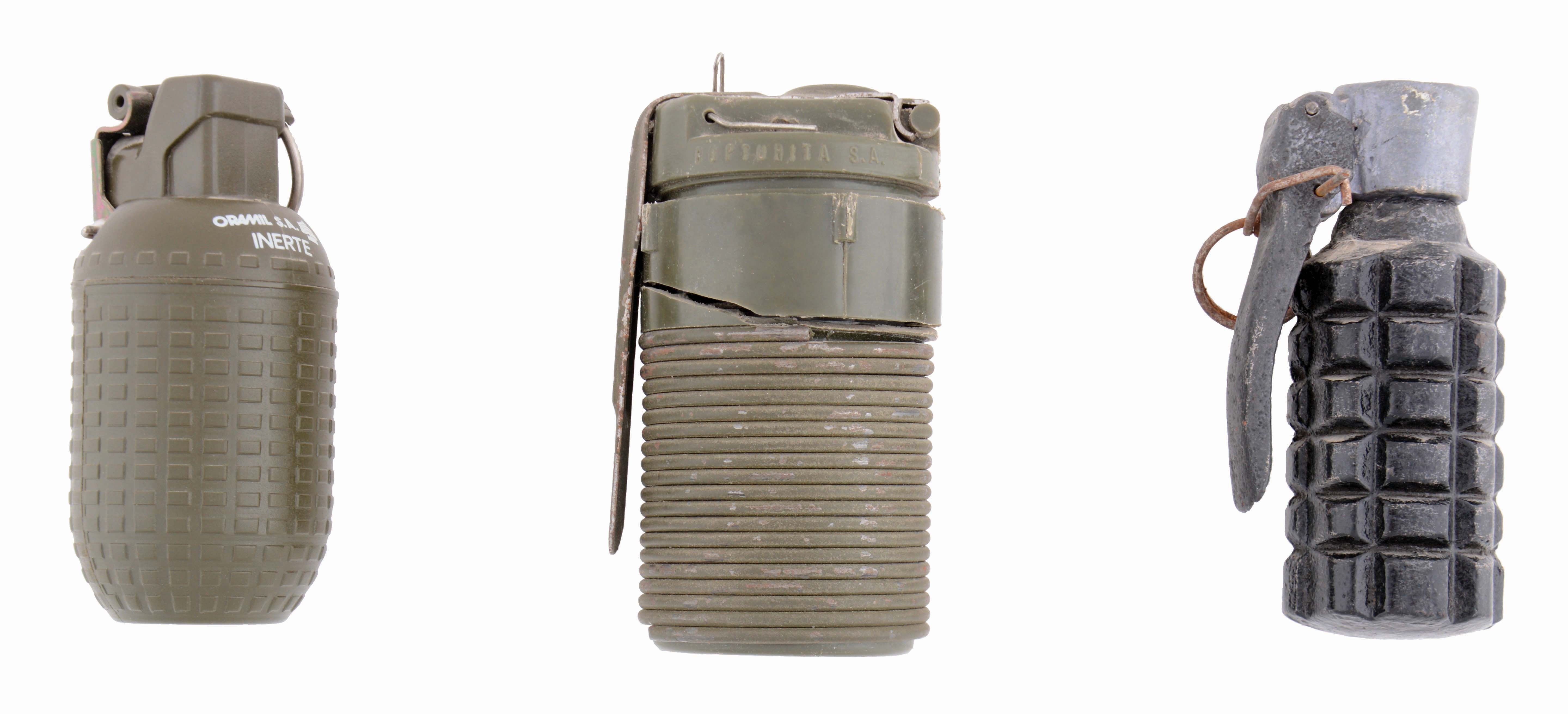 Lot Detail LOT OF 3 SPANISH AND BRAZILIAN HAND GRENADES.