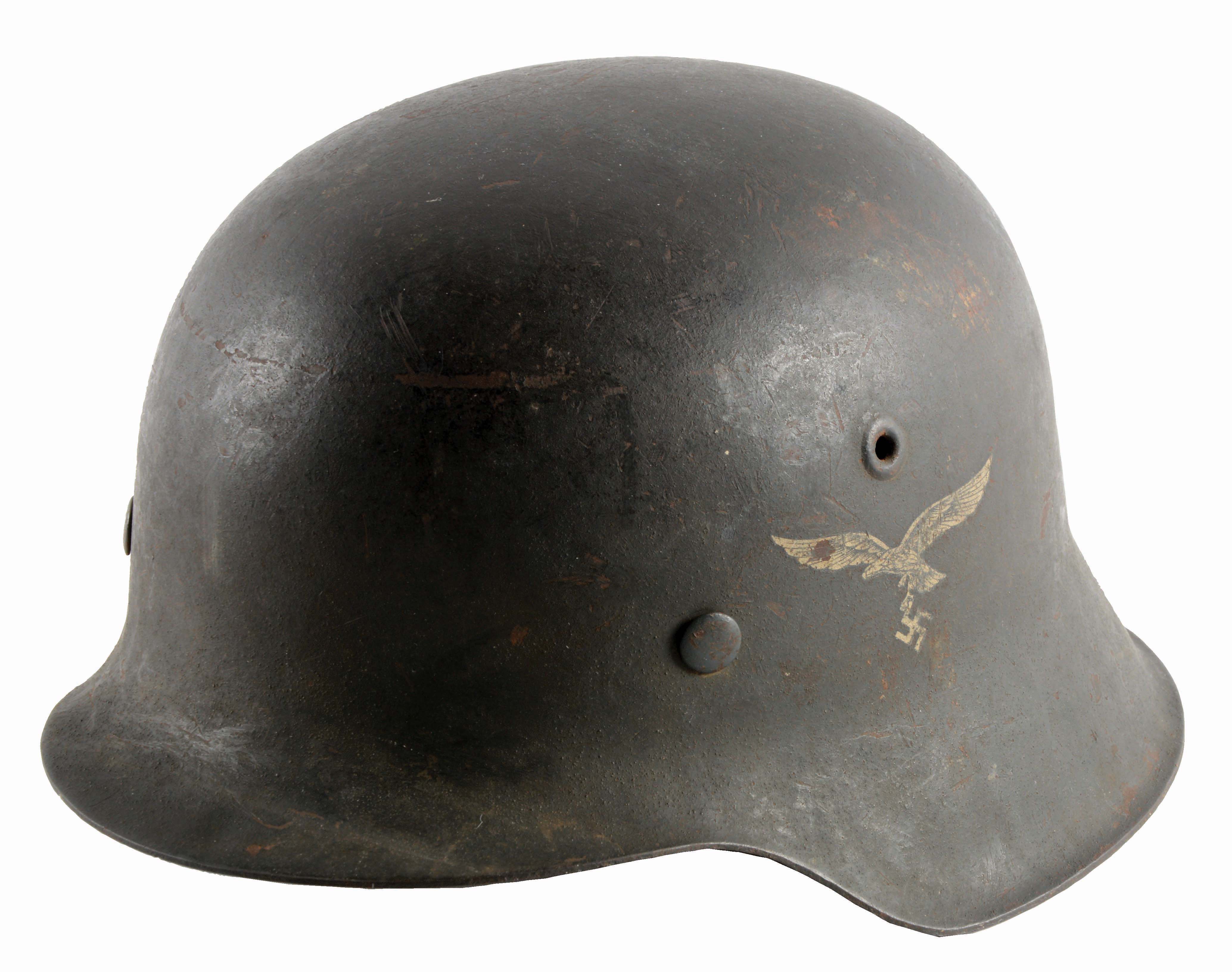 Lot Detail GERMAN WWII LUFTWAFFE M42 SINGLE DECAL HELMET.