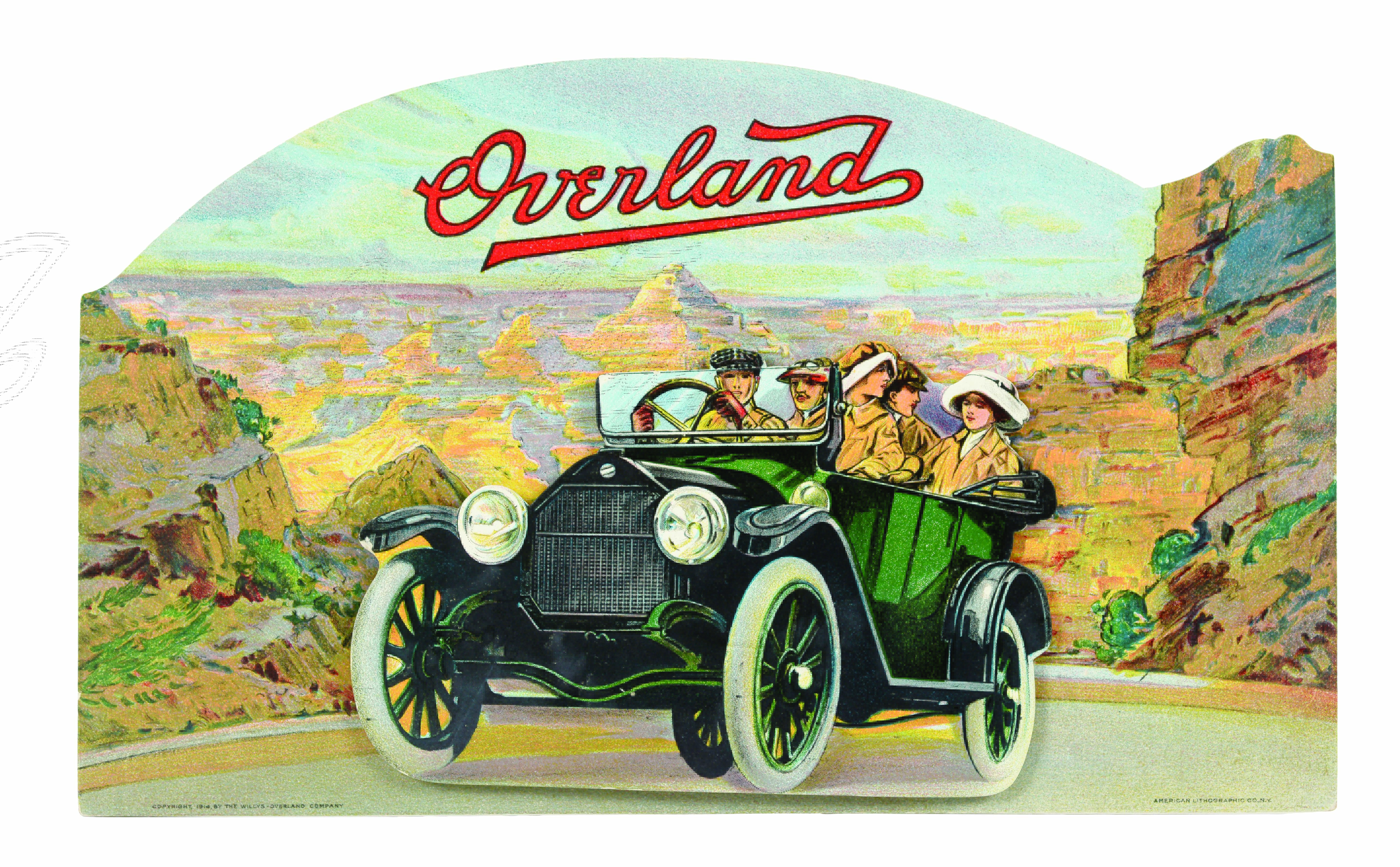 Lot Detail 1914 THE WILLY'S OVERLAND CO. CARDBOARD CUTOUT.