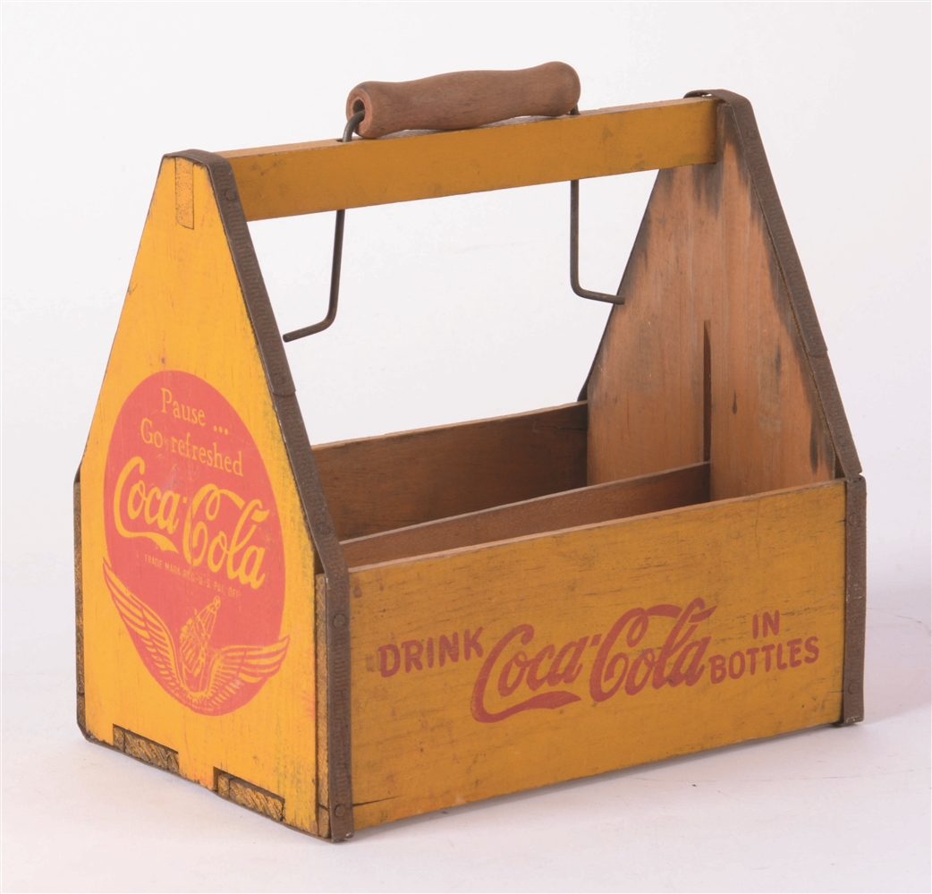 Lot Detail 1940S COCACOLA WOODEN SIXPACK CARRIER.