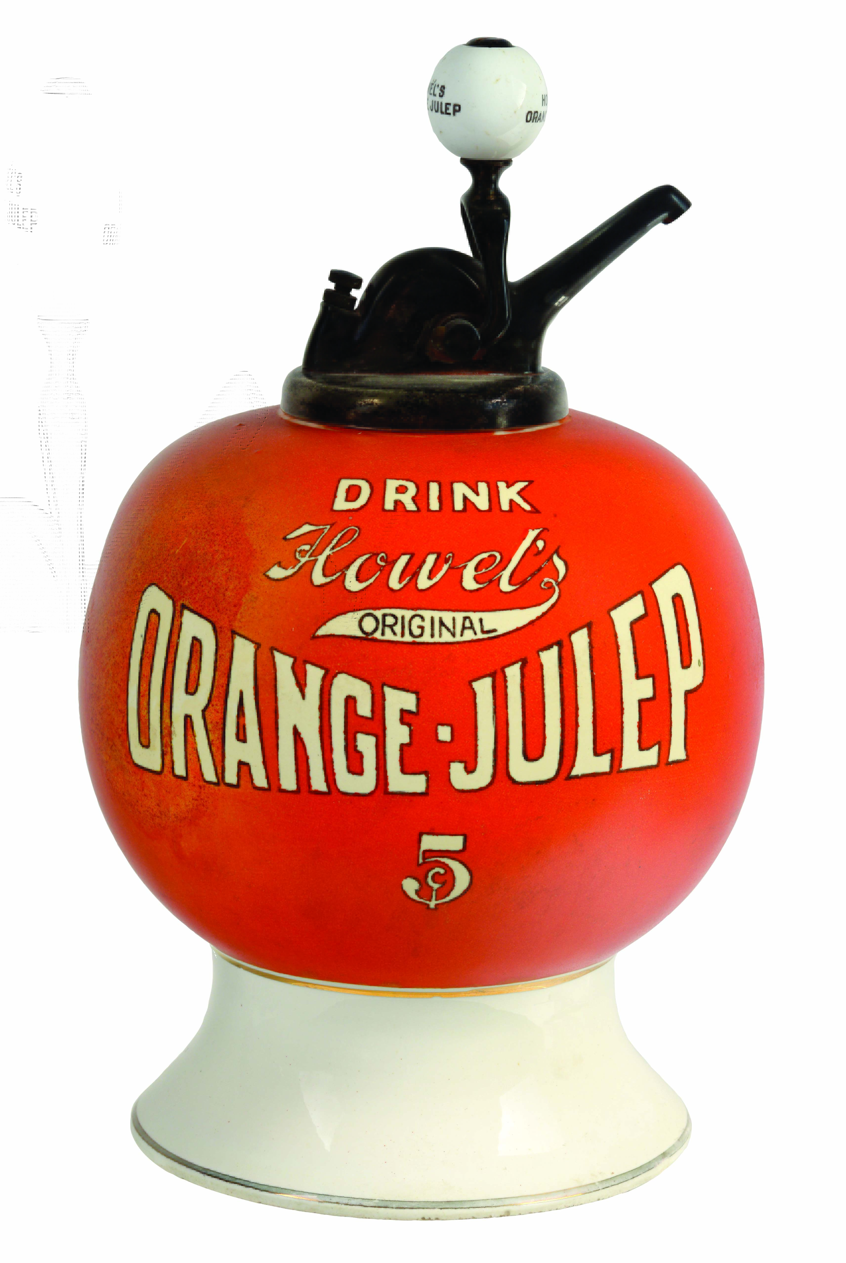 Lot Detail DRINK HOWEL'S ORANGE JULEP SYRUP DISPENSER.
