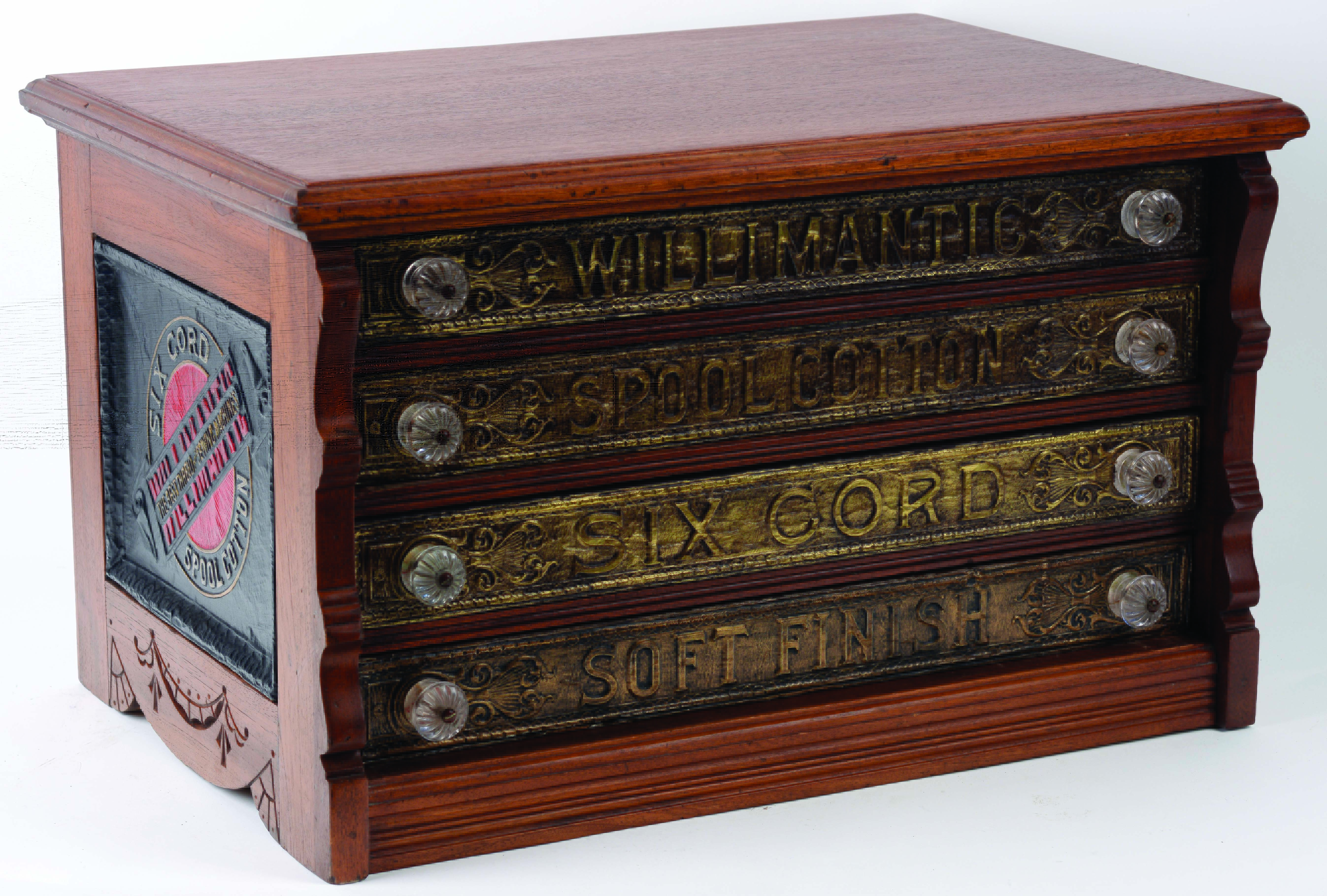 Lot Detail WILLIMANTIC FOURDRAWER SPOOL