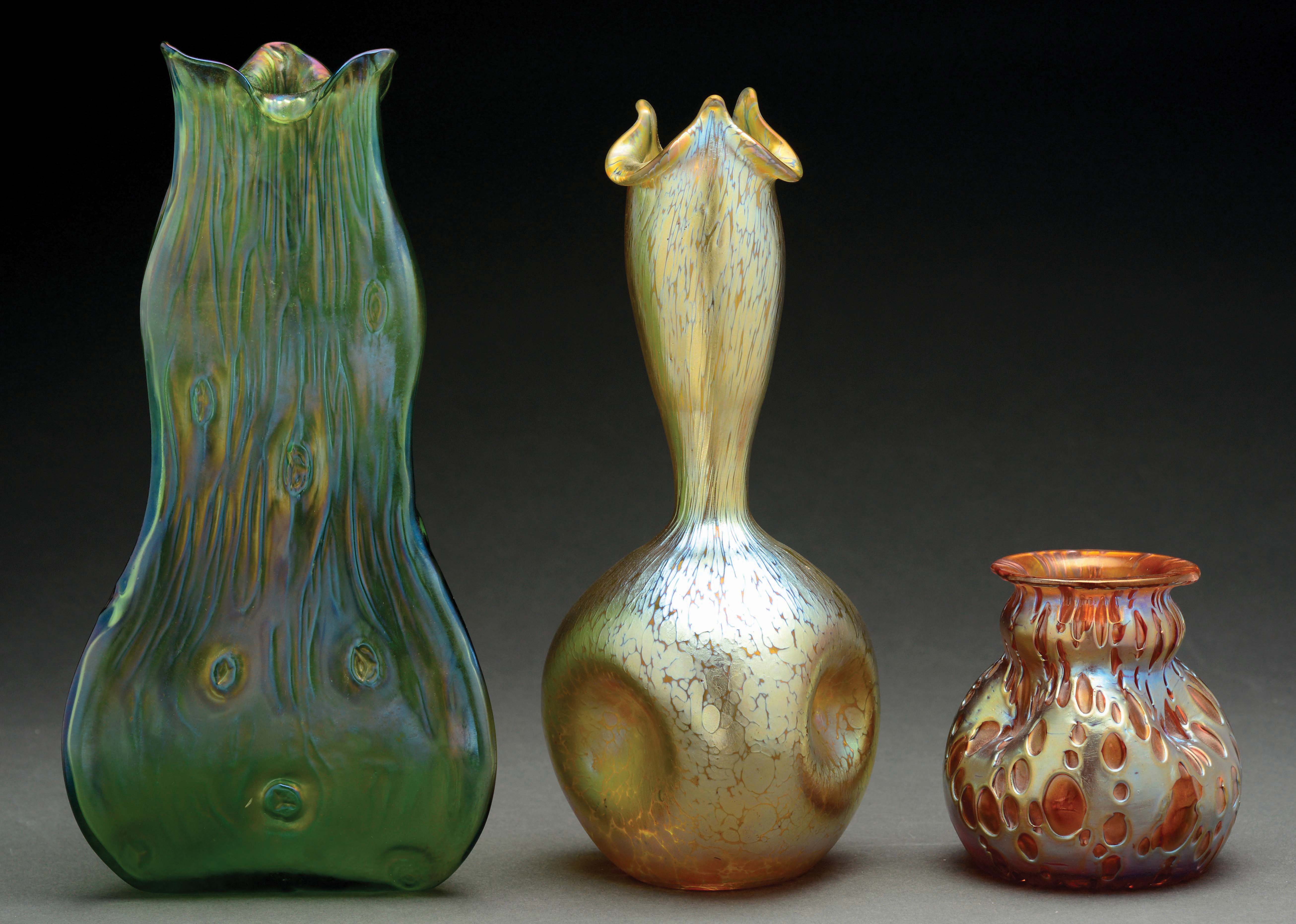 Lot Detail THREE LOETZ ART GLASS VASES.