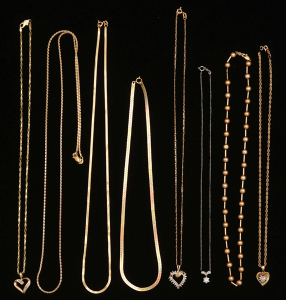 Lot Detail LOT OF 14K YELLOW GOLD JEWELRY.