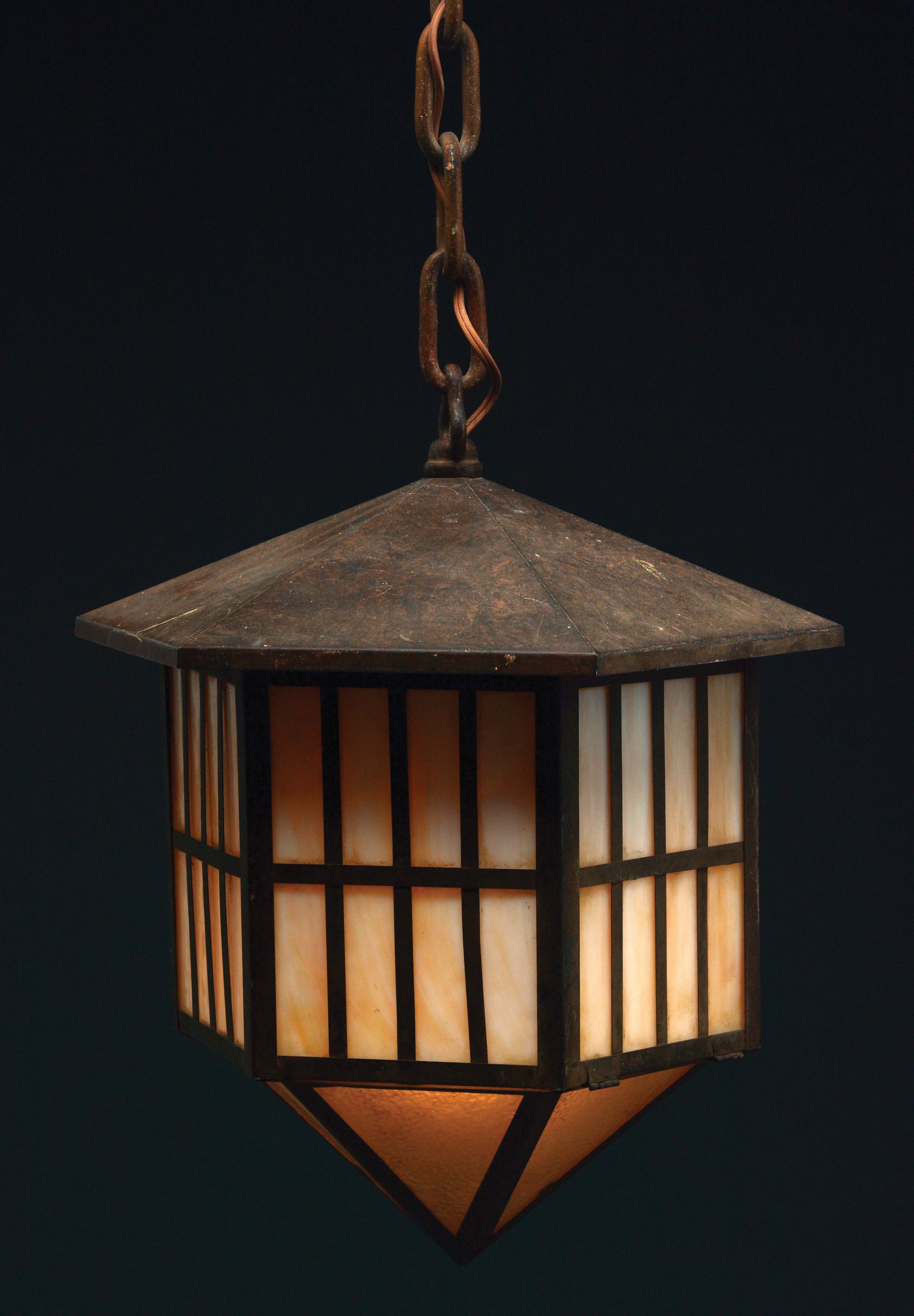 Lot Detail ARTS AND CRAFTS HANGING FIXTURE.