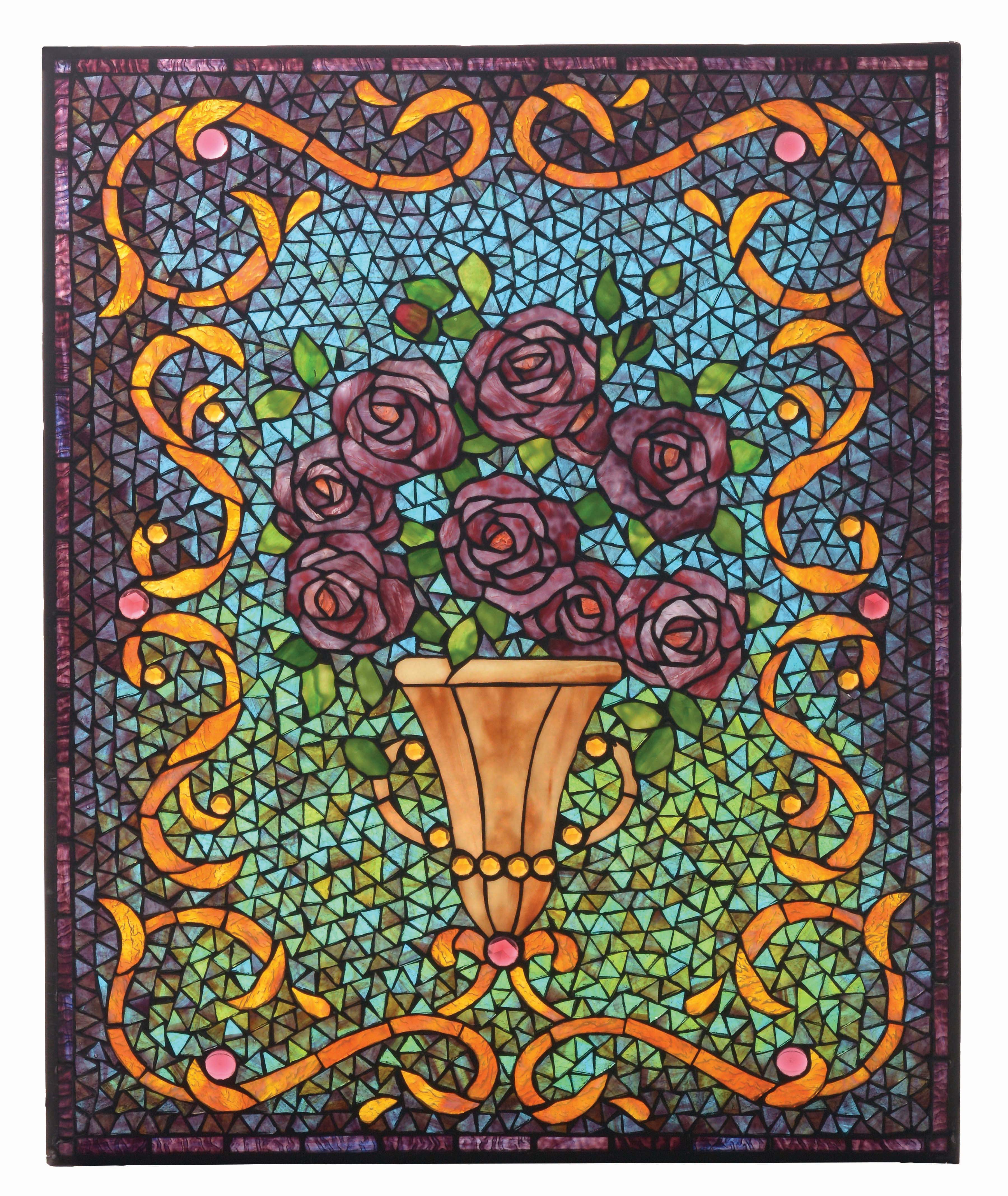 Lot Detail SOMERS STAINED GLASS WINDOW.