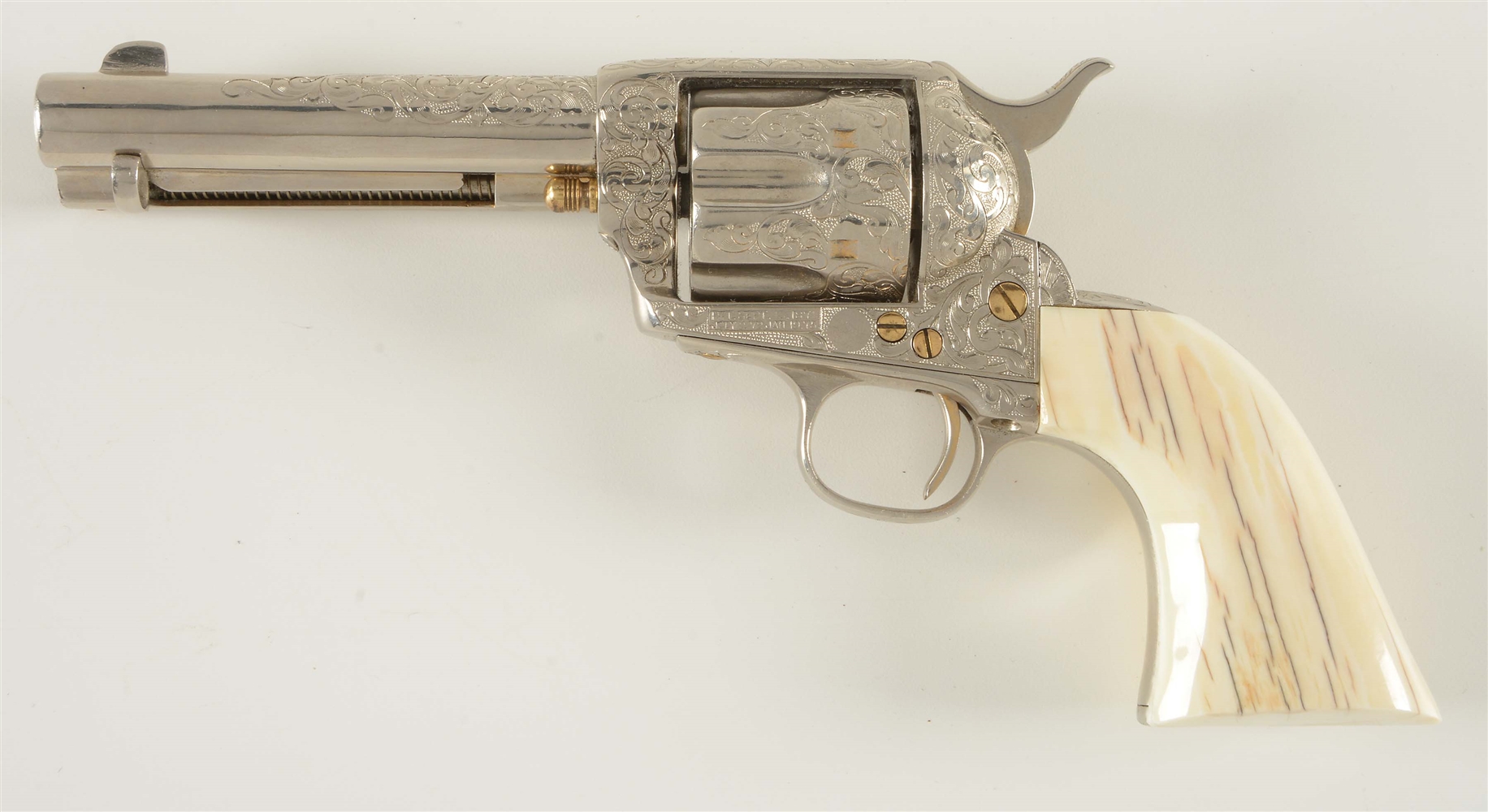 Lot Detail (A) NICKEL PLATED AND ENGRAVED COLT SINGLE ACTION ARMY