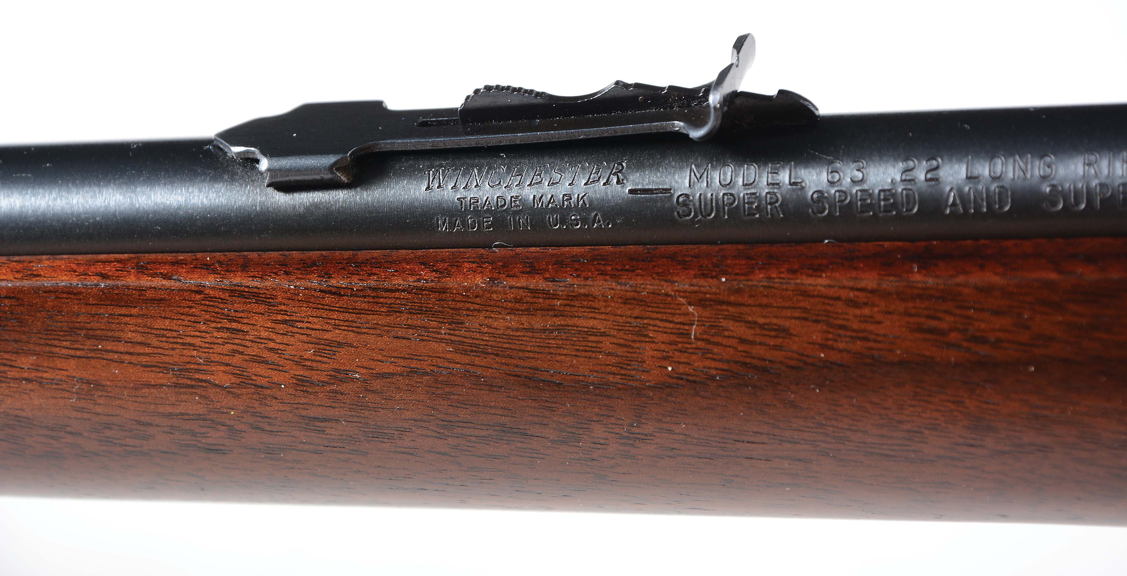 Lot Detail (C) RARE STRAIGHT STOCK AS NEW MINTY WINCHESTER MODEL 63