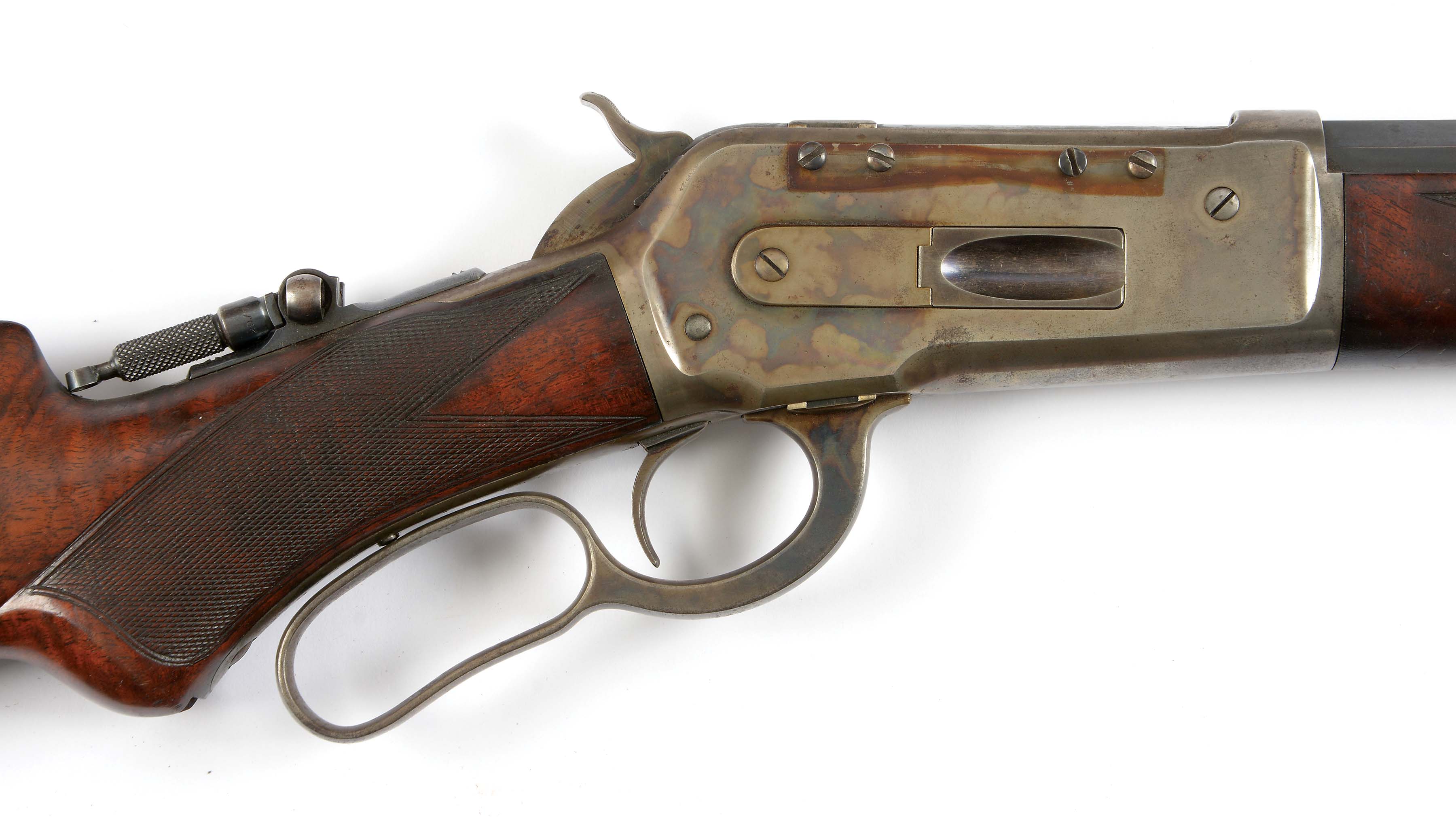 Lot Detail (A) ANTIQUE WINCHESTER 1886 DELUXE LEVER ACTION RIFLE IN