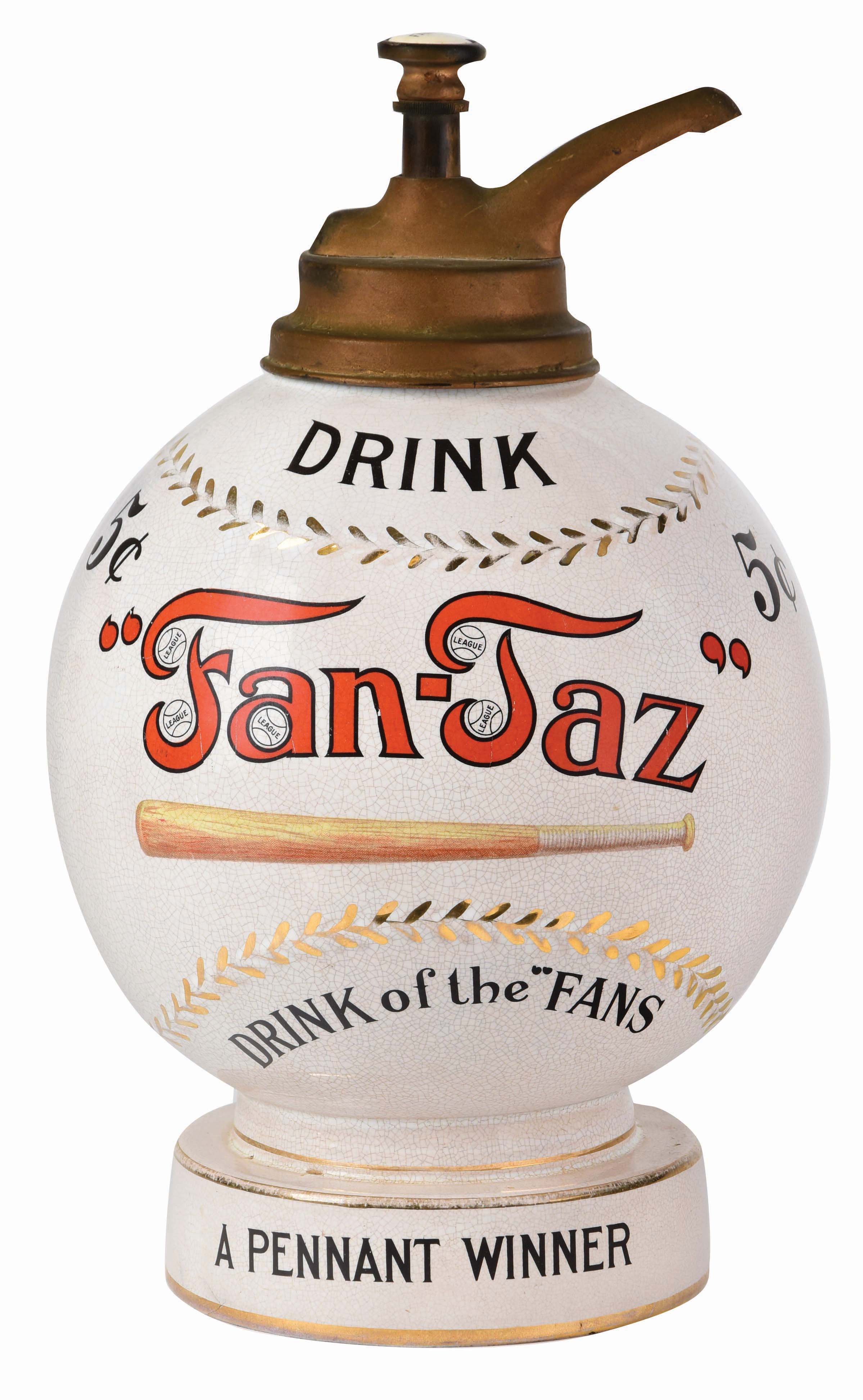 Lot Detail FAN TAZ BASEBALL ADVERTISING SYRUP DISPENSER.