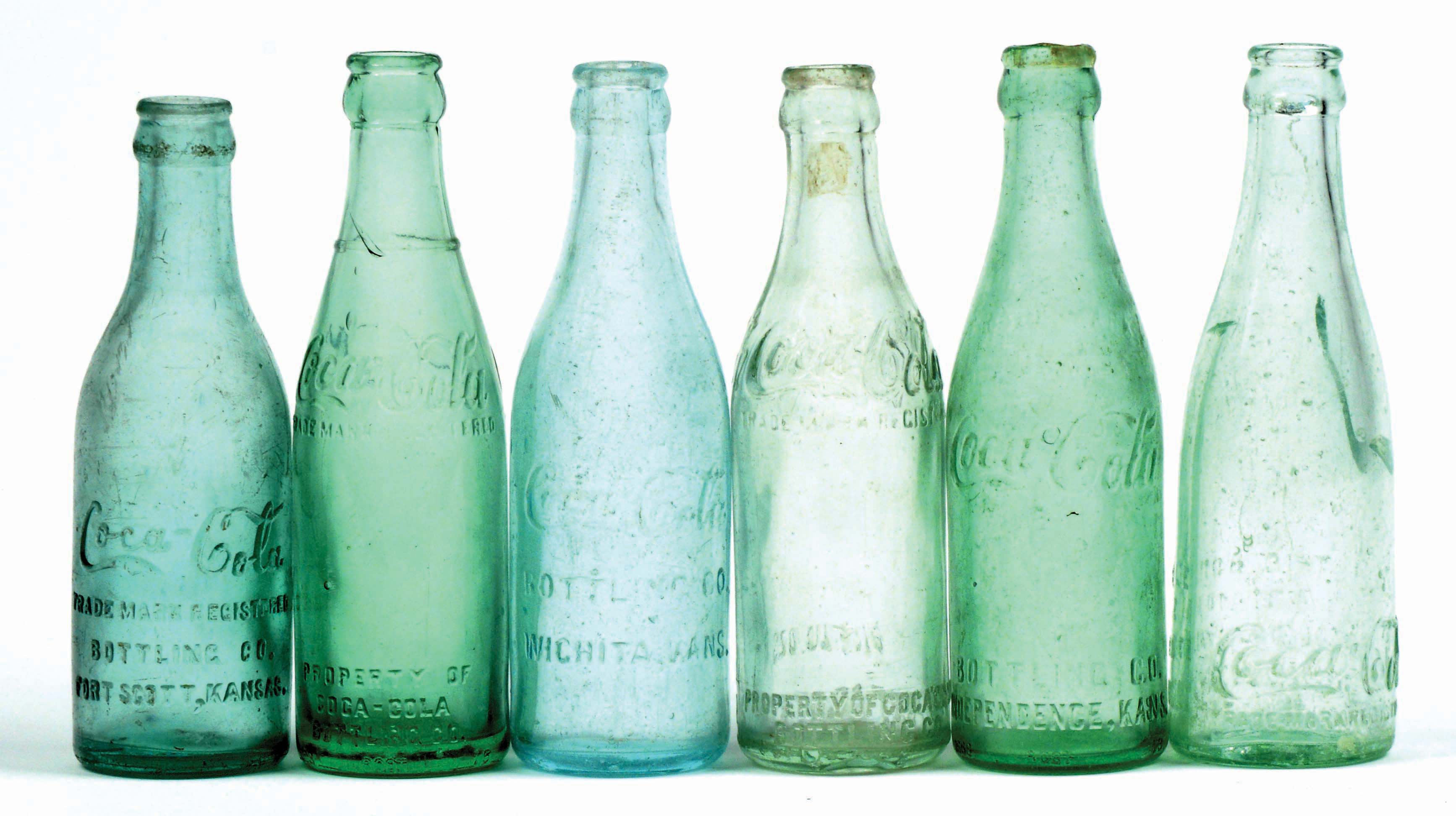 Lot Detail LOT OF 6 KANSAS COCACOLA BOTTLES.