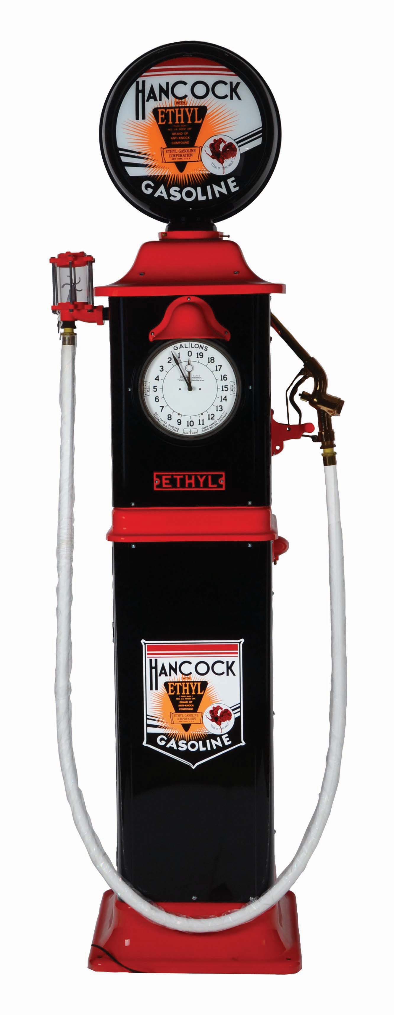 Lot Detail OUTSTANDING ERIE 753 CLOCK FACE GAS PUMP RESTORED IN