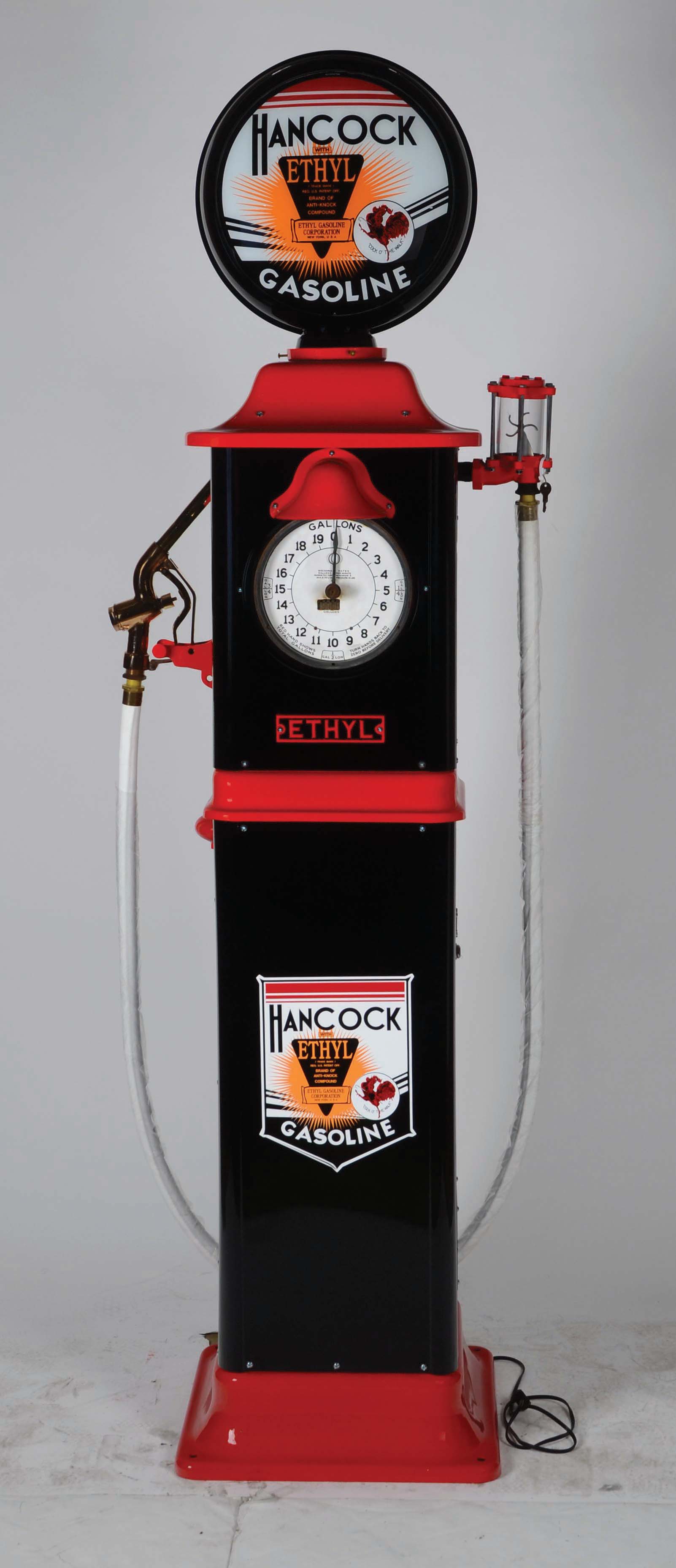 Lot Detail OUTSTANDING ERIE 753 CLOCK FACE GAS PUMP RESTORED IN