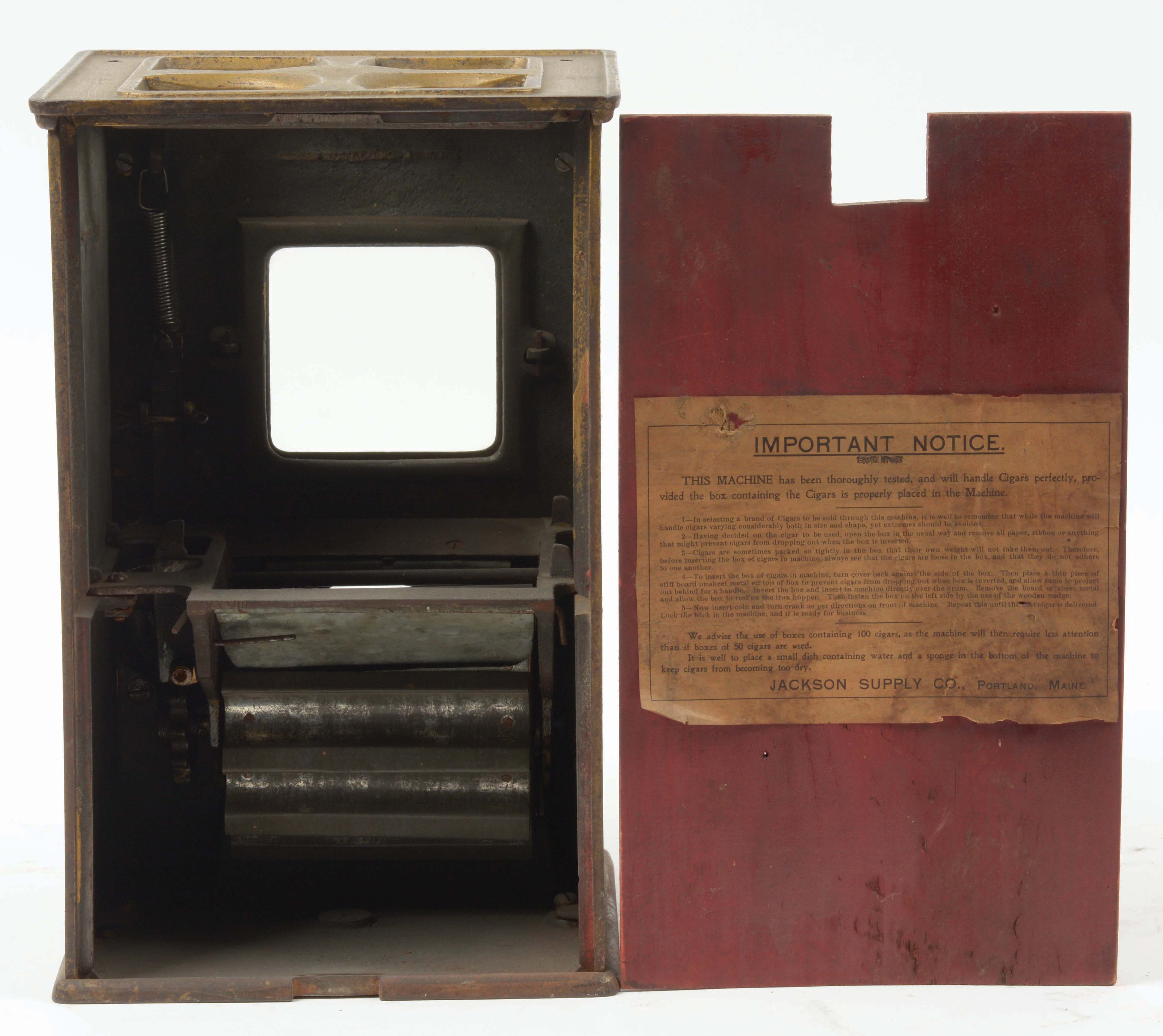 Lot Detail 5¢ JACKSON SUPPLY COMPANY "THE HONEST CLERK" CIGAR VENDER.