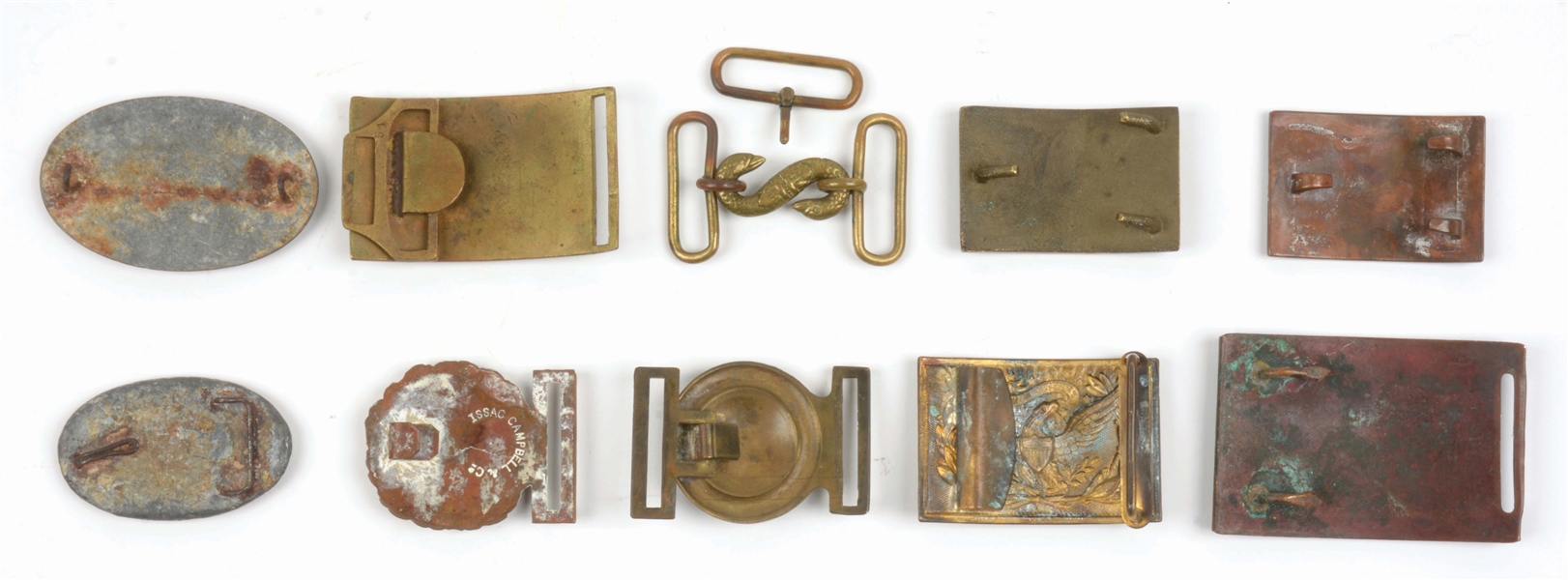 Lot Detail LOT OF 9 ORIGINAL AND REPRODUCTION CIVIL WAR BELT BUCKLES.