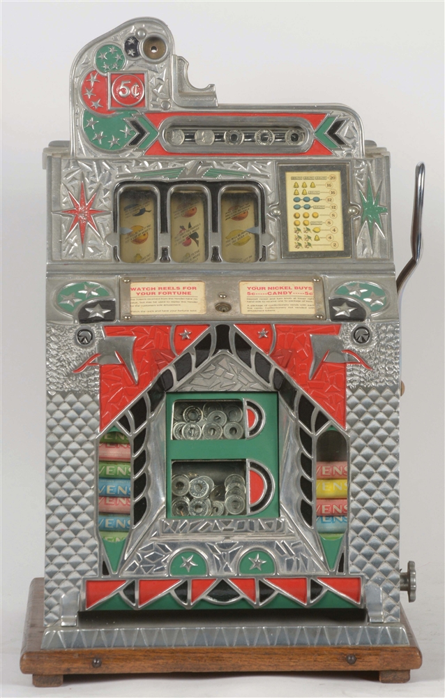 Lot Detail 5¢ MILLS NOVELTY FOK JACKPOT SLOT MACHINE.