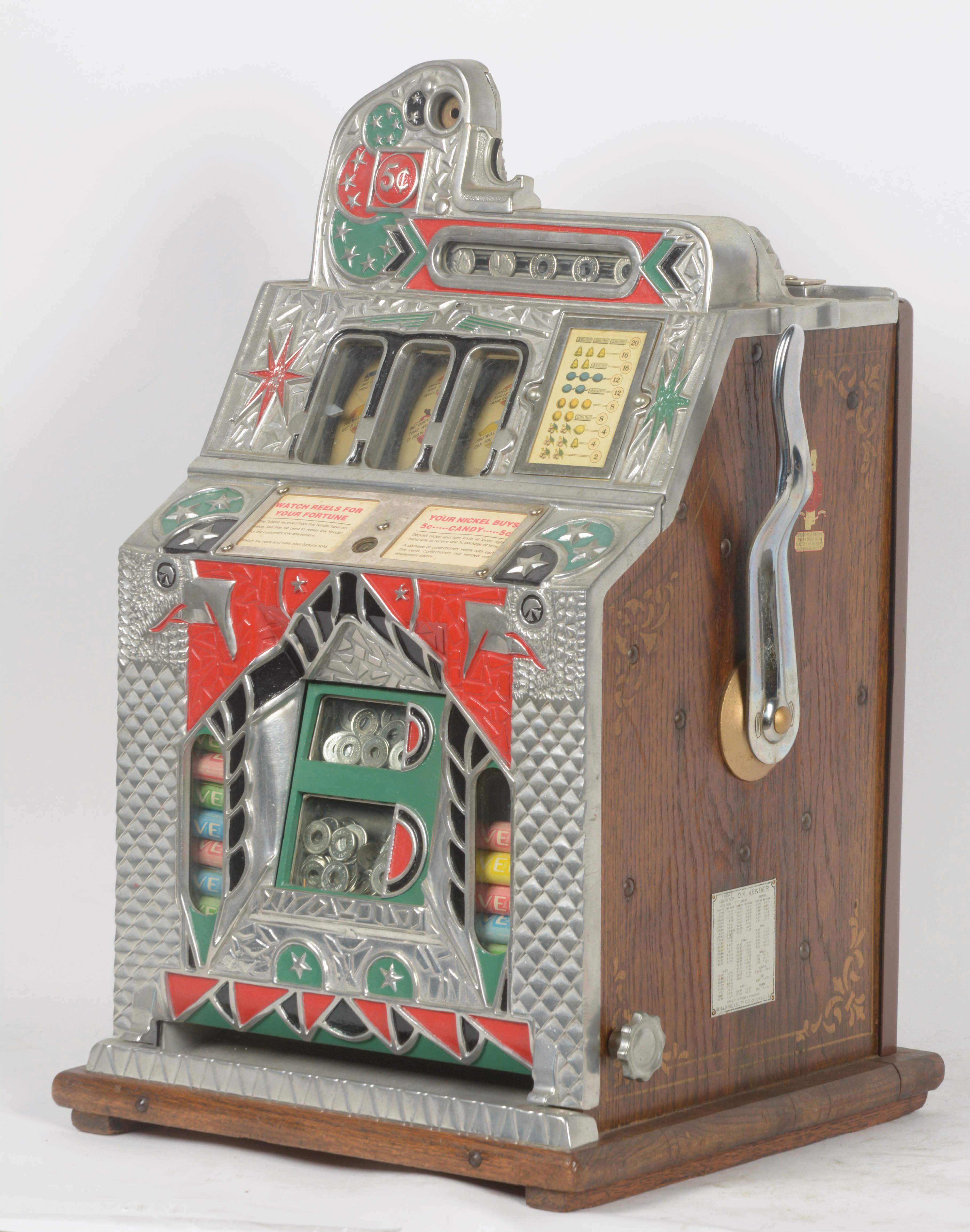 Lot Detail 5¢ MILLS NOVELTY FOK JACKPOT SLOT MACHINE.