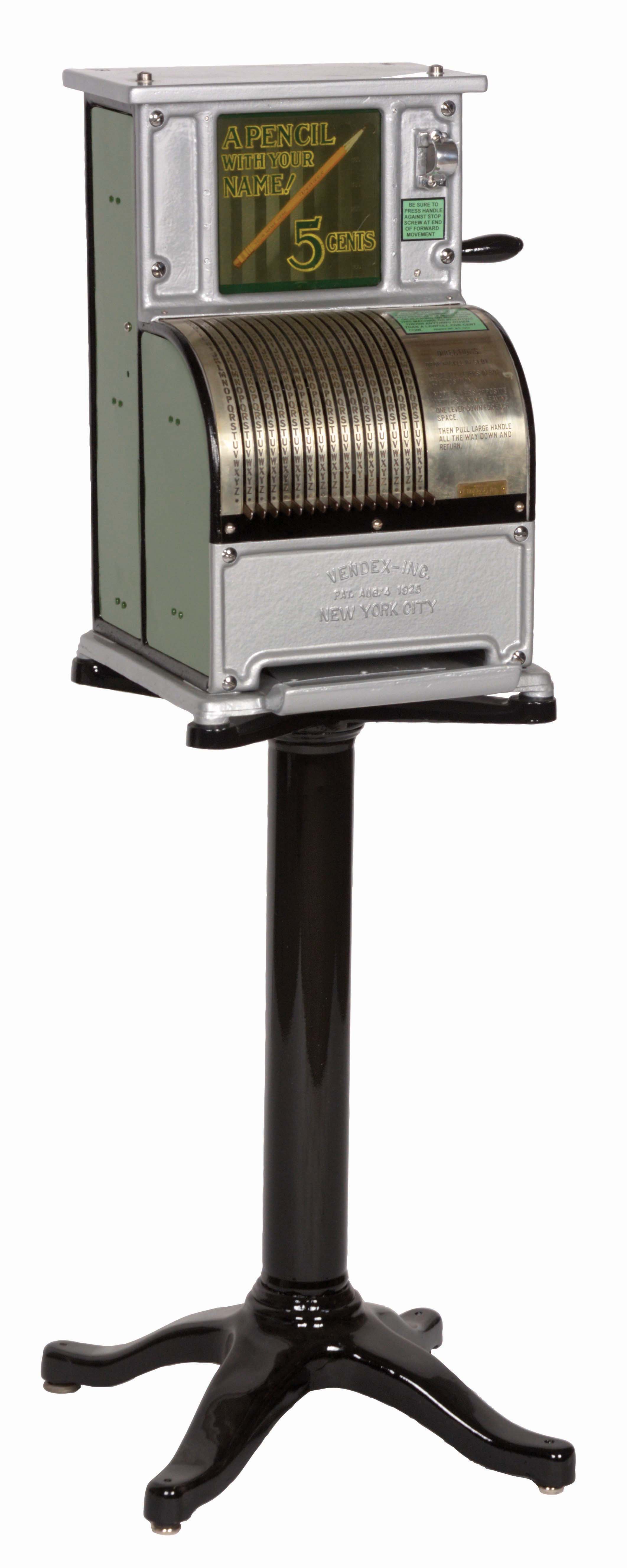 Lot Detail 5¢ VENDEX, INC. PENCIL EMBOSSING VENDOR.