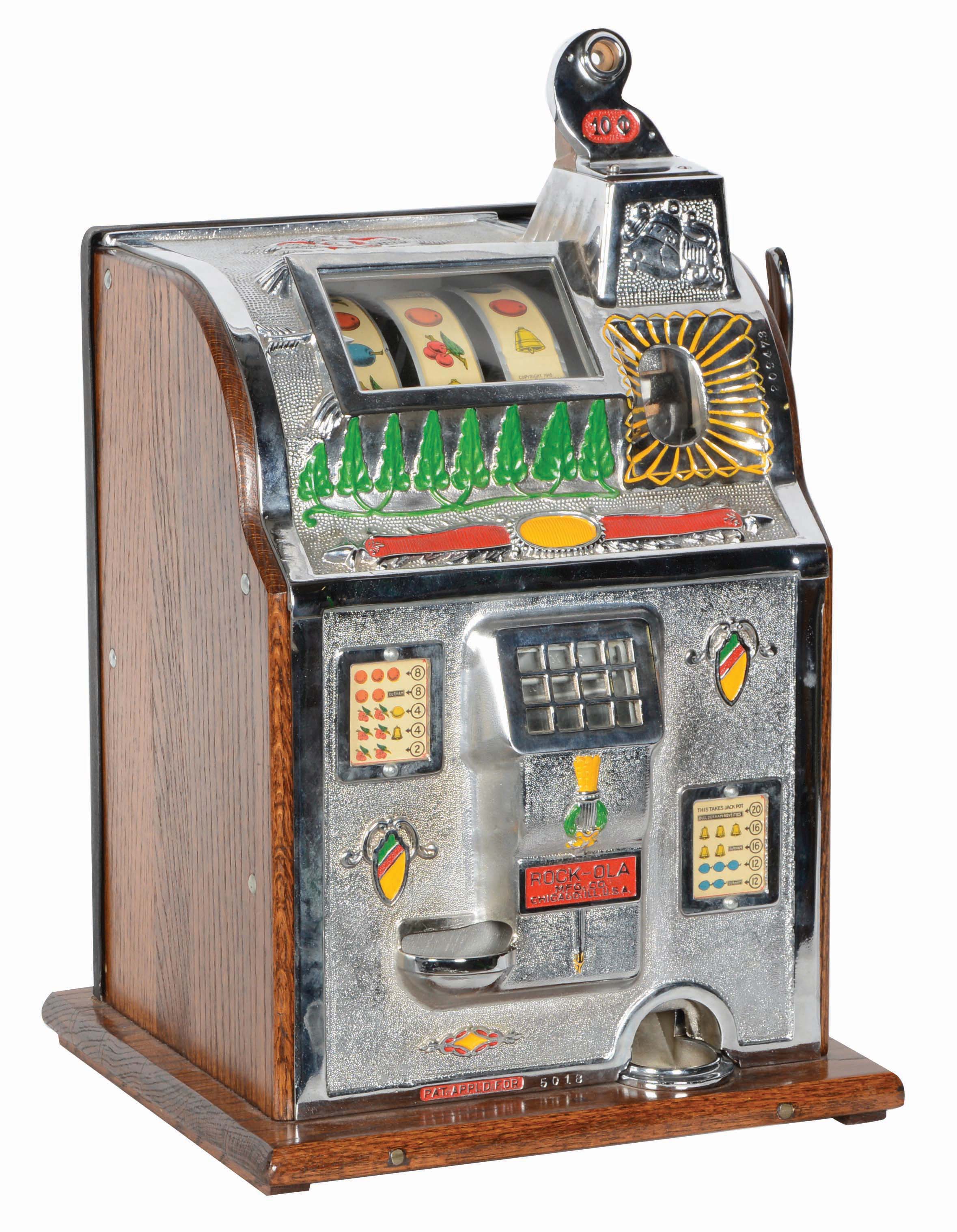 Lot Detail 10¢ MILLS ROCKOLA JACKPOT SLOT MACHINE.