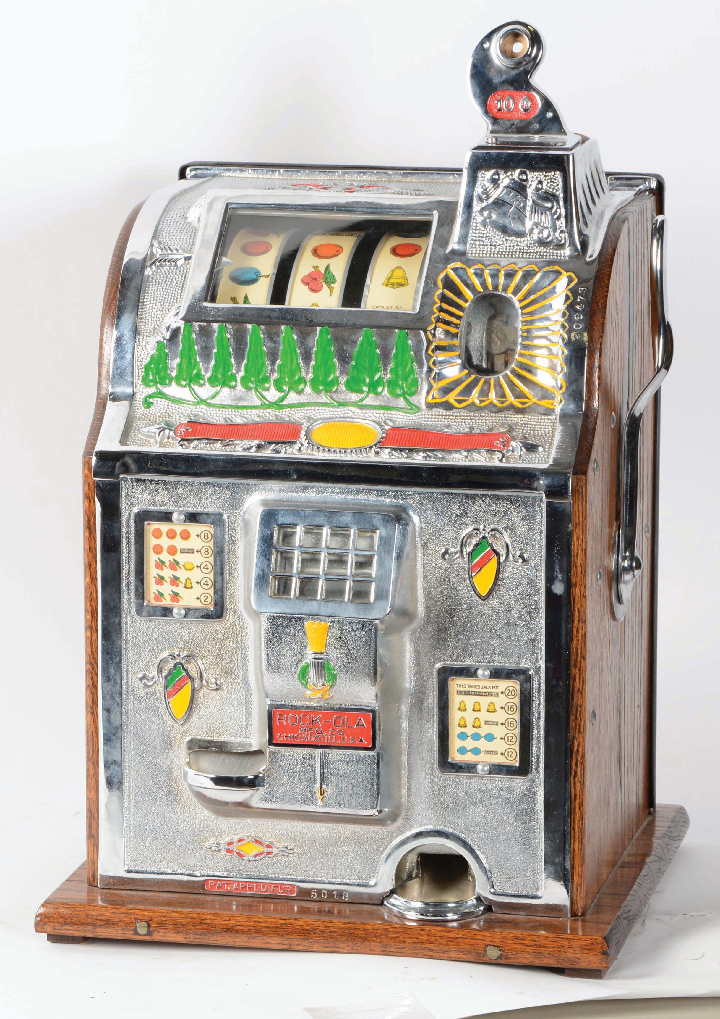 Lot Detail 10¢ MILLS ROCKOLA JACKPOT SLOT MACHINE.