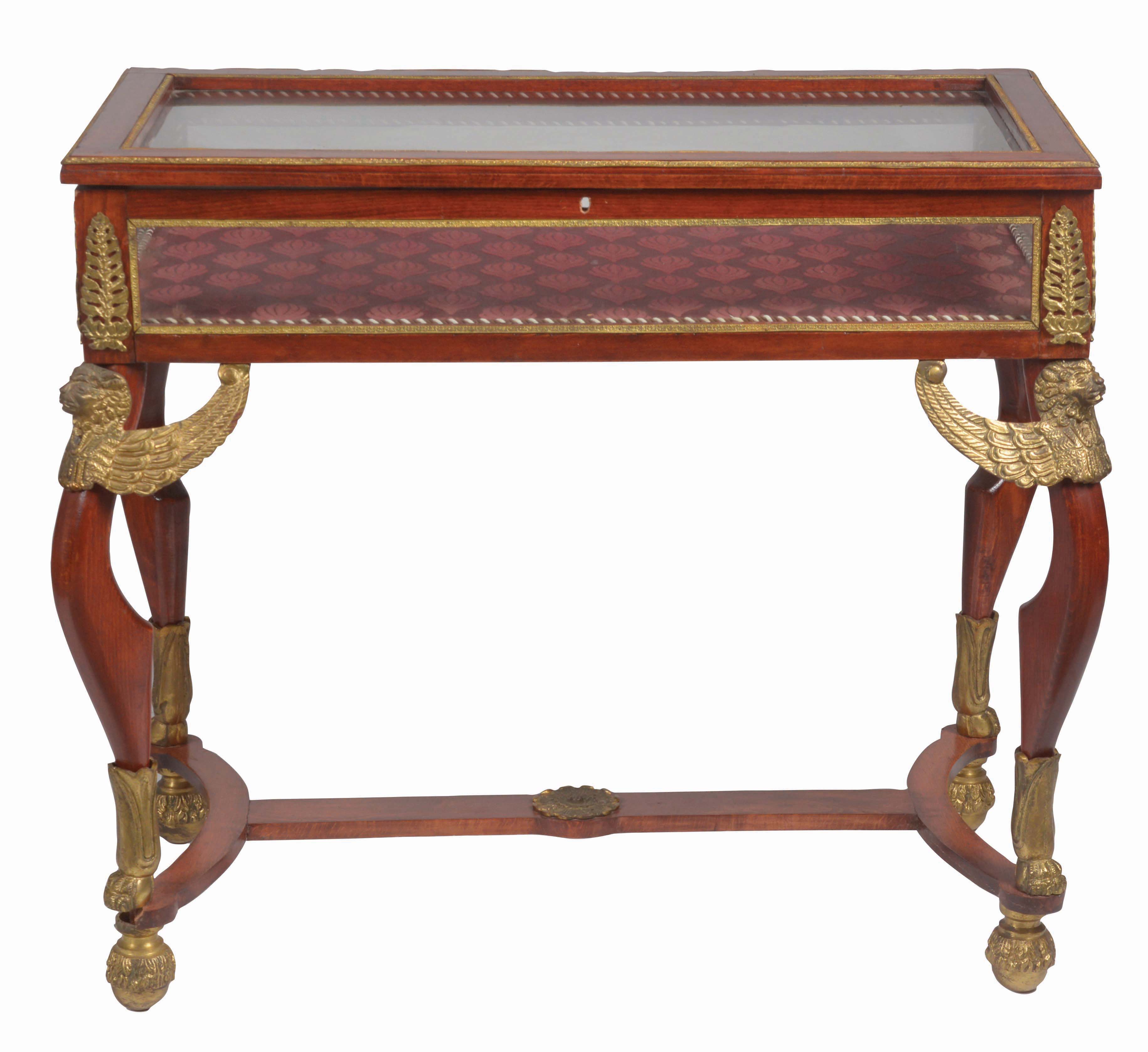 Lot Detail ANTIQUE WOOD AND GLASS DISPLAY TABLE.