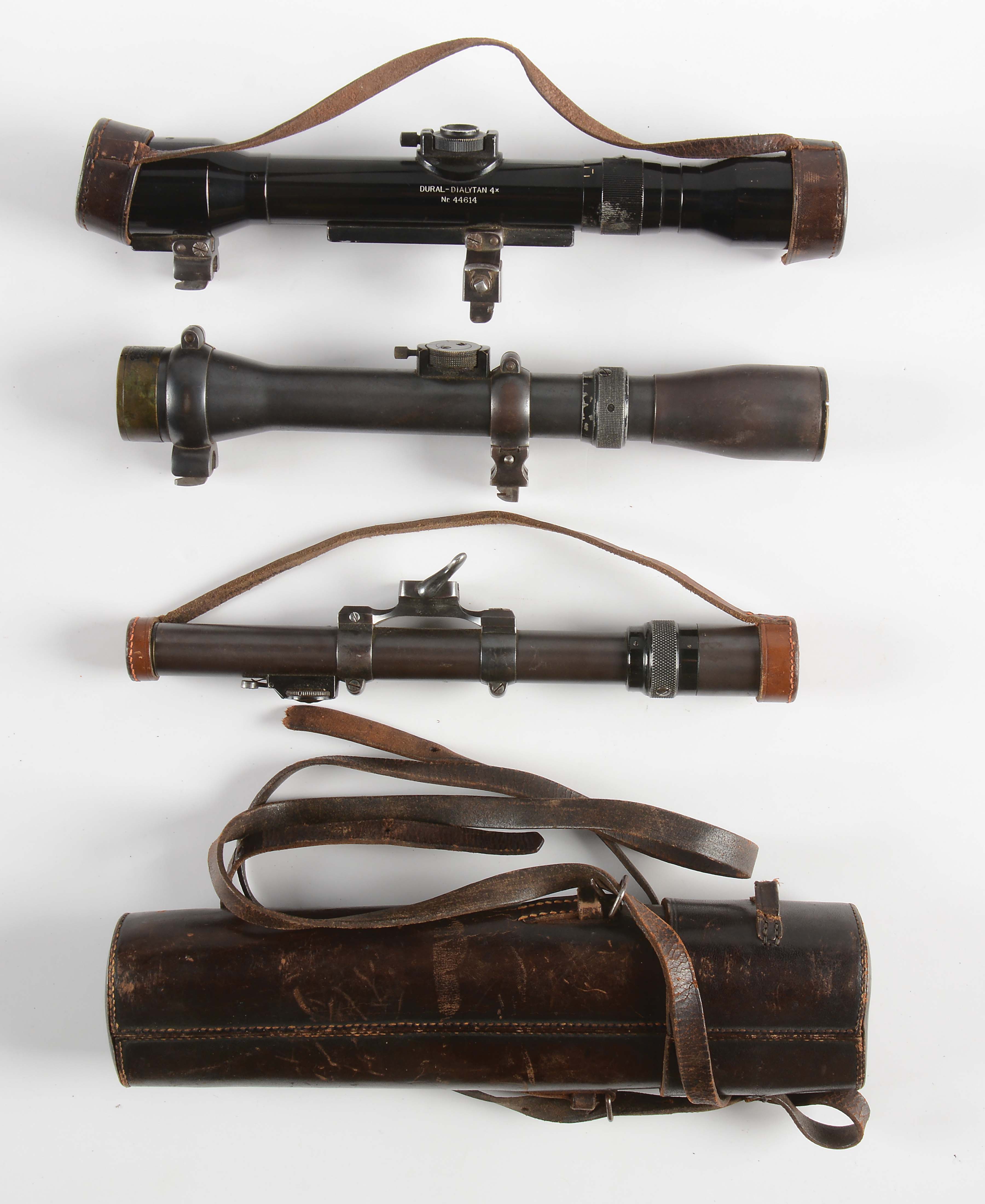 Lot Detail LOT OF THREE GERMAN CLAW MOUNT SCOPES.