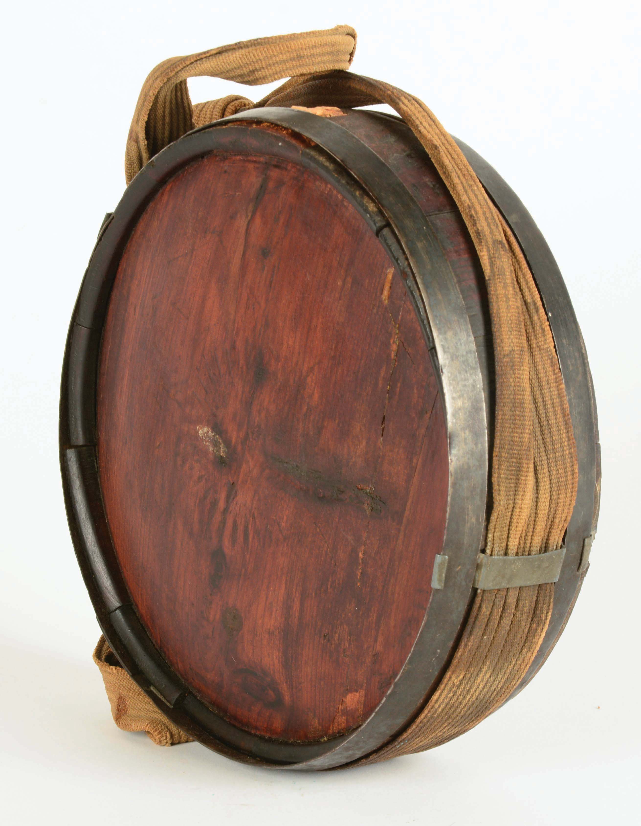 Lot Detail CARVED CIVIL WAR CONFEDERATE CEDAR CANTEEN WITH ORIGINAL